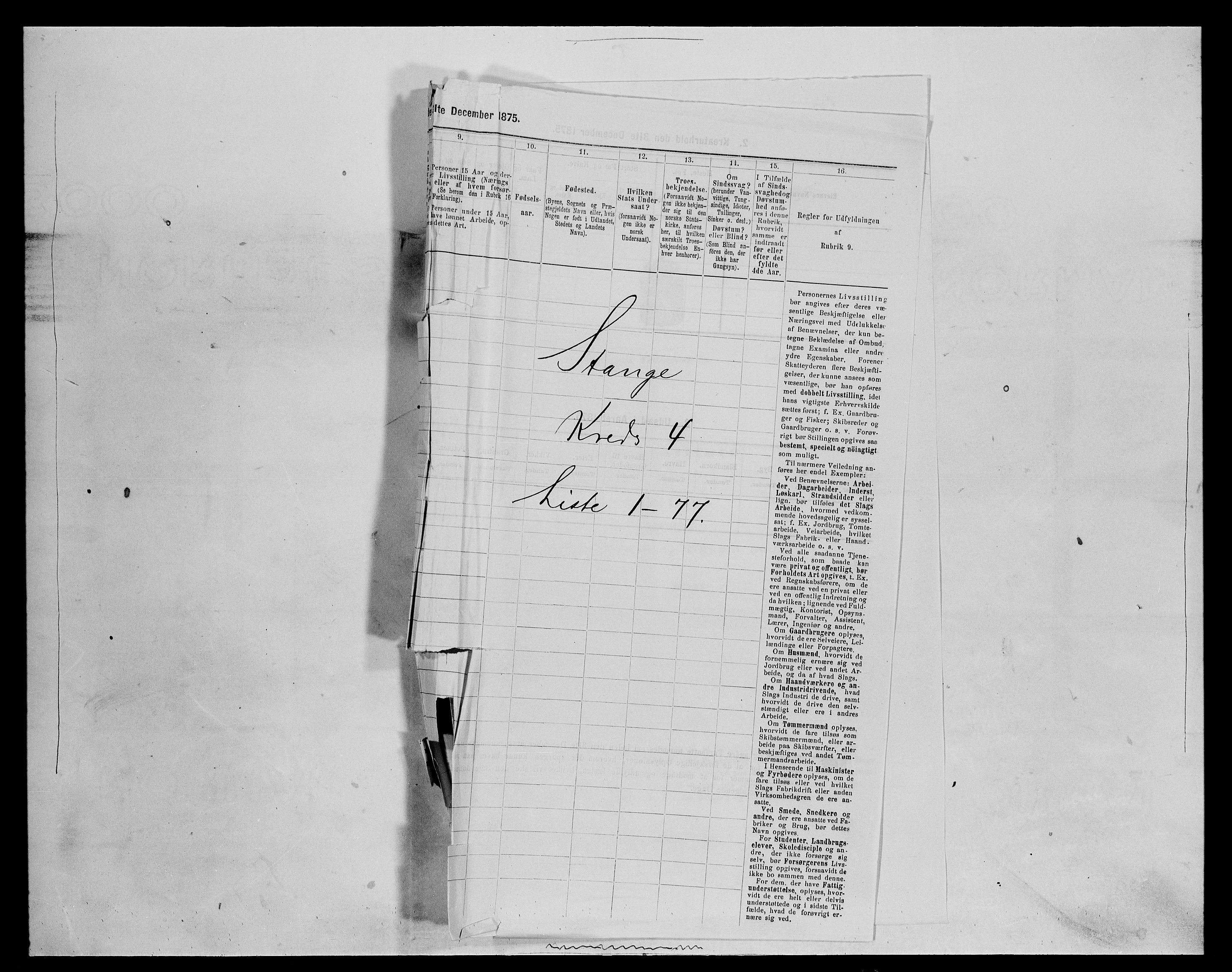 SAH, 1875 census for 0417P Stange, 1875, p. 603