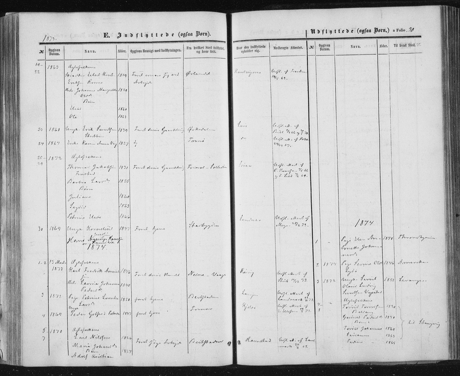 Ministerialprotokoller, klokkerbøker og fødselsregistre - Nord-Trøndelag, SAT/A-1458/784/L0670: Parish register (official) no. 784A05, 1860-1876, p. 30