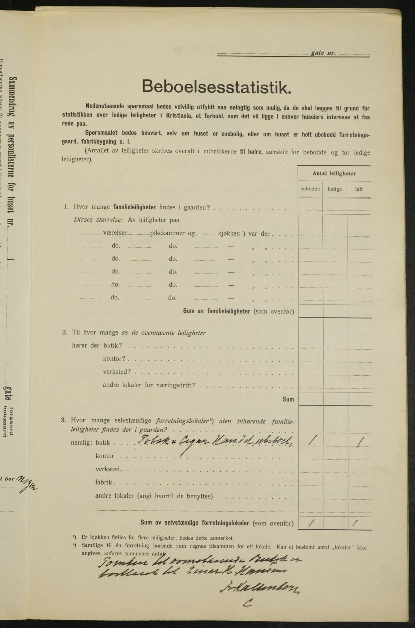 OBA, Municipal Census 1913 for Kristiania, 1913, p. 95483