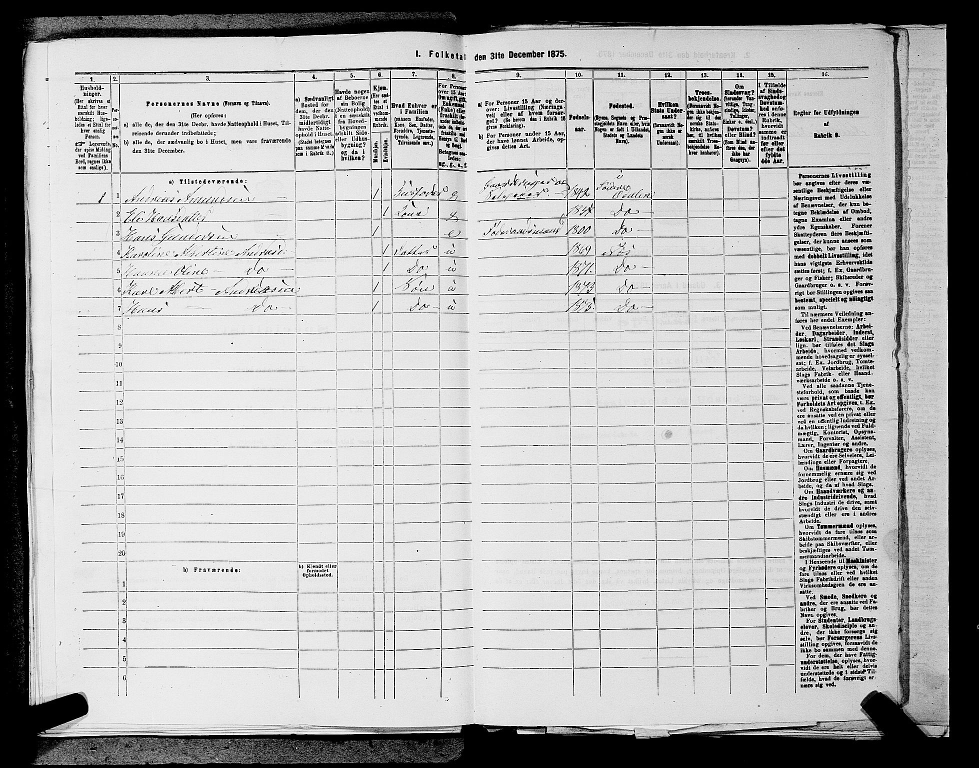 RA, 1875 census for 0236P Nes, 1875, p. 1022