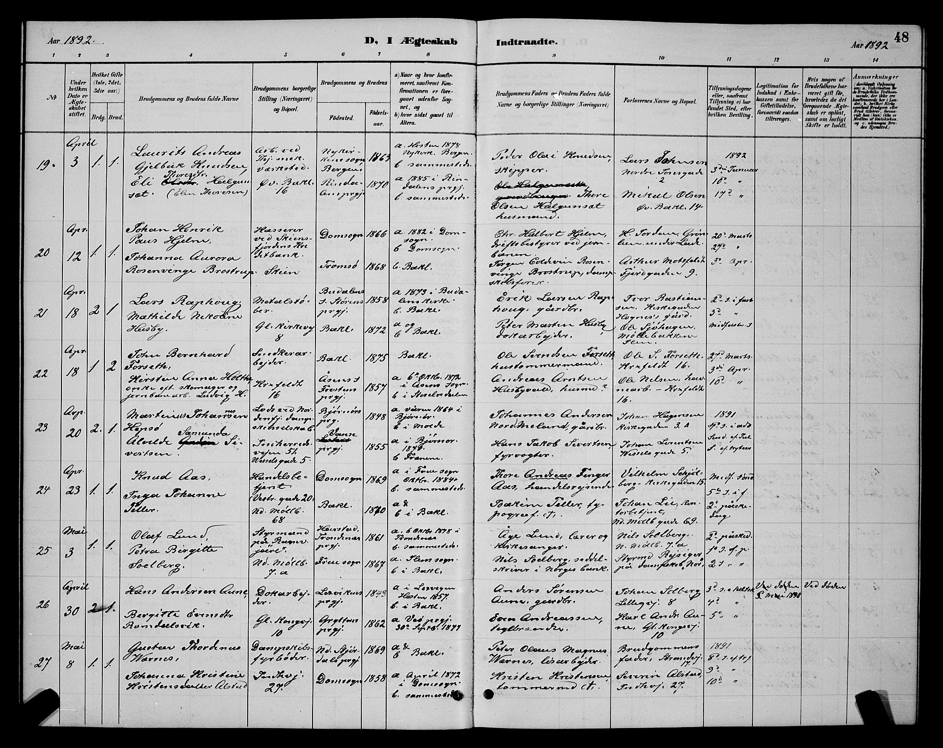 Ministerialprotokoller, klokkerbøker og fødselsregistre - Sør-Trøndelag, SAT/A-1456/604/L0223: Parish register (copy) no. 604C06, 1886-1897, p. 48