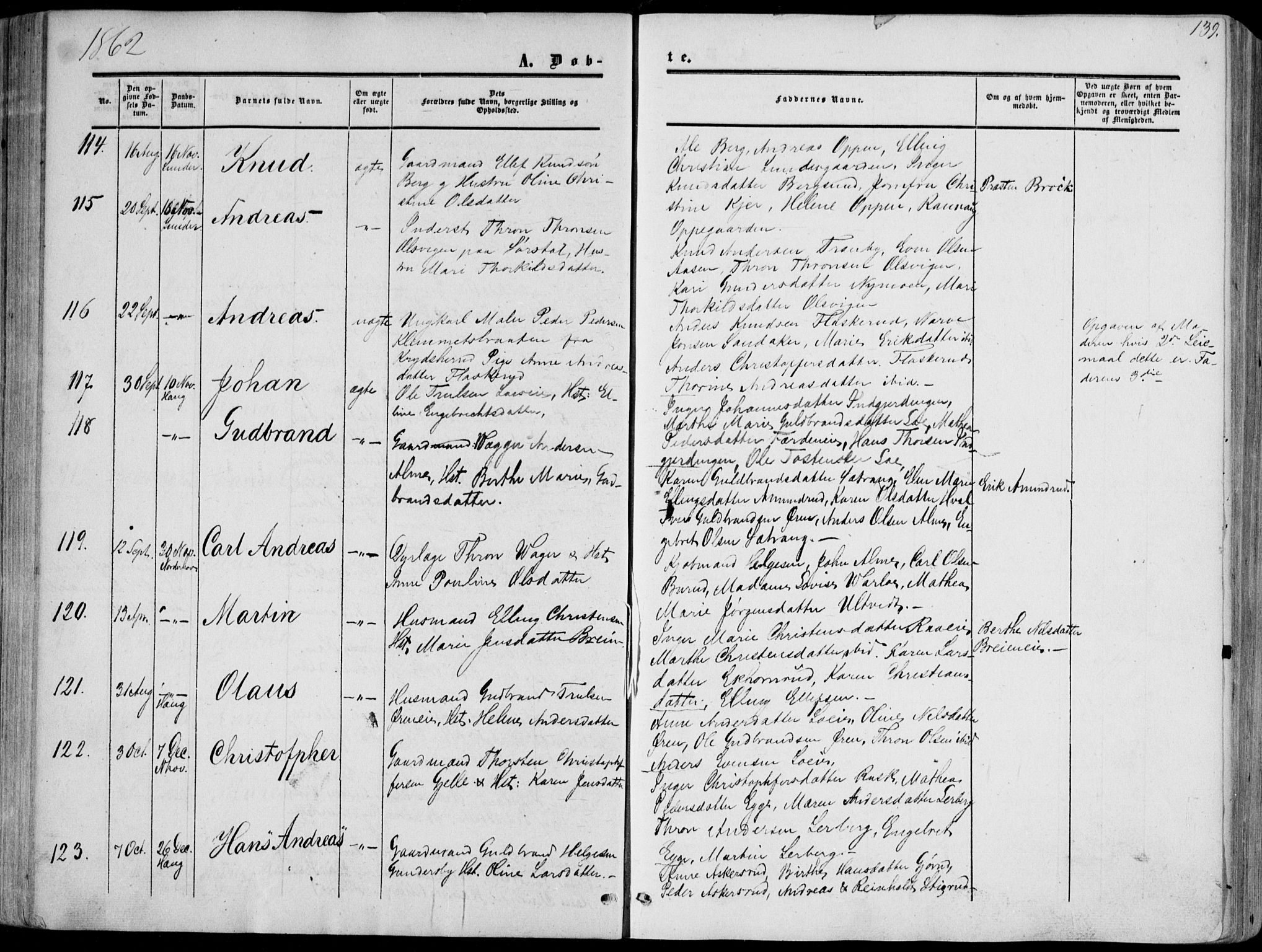Norderhov kirkebøker, SAKO/A-237/F/Fa/L0012: Parish register (official) no. 12, 1856-1865, p. 139