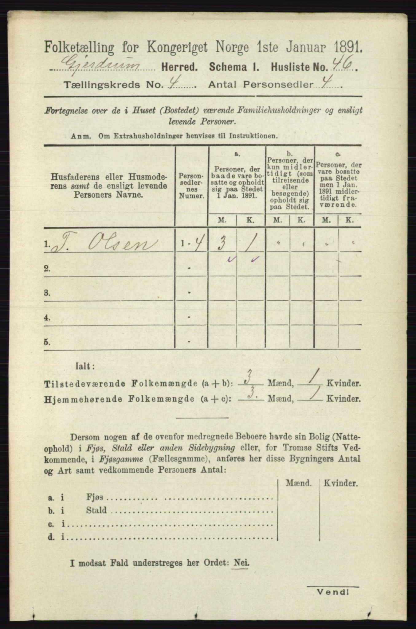 RA, 1891 census for 0234 Gjerdrum, 1891, p. 1795