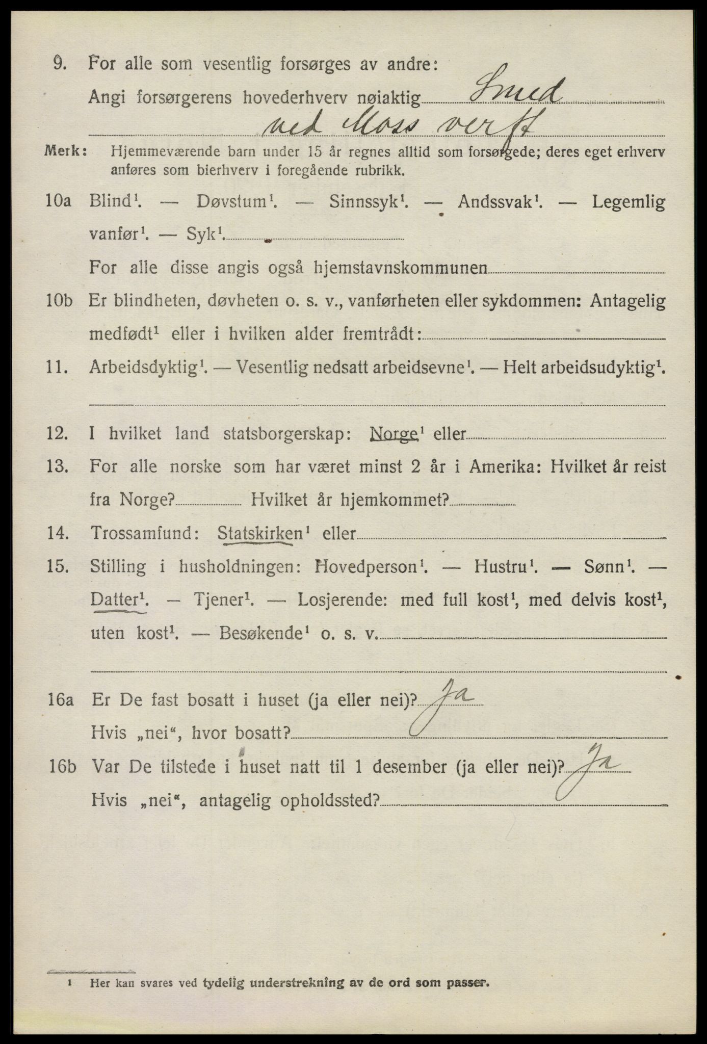 SAO, 1920 census for Moss land district, 1920, p. 3774