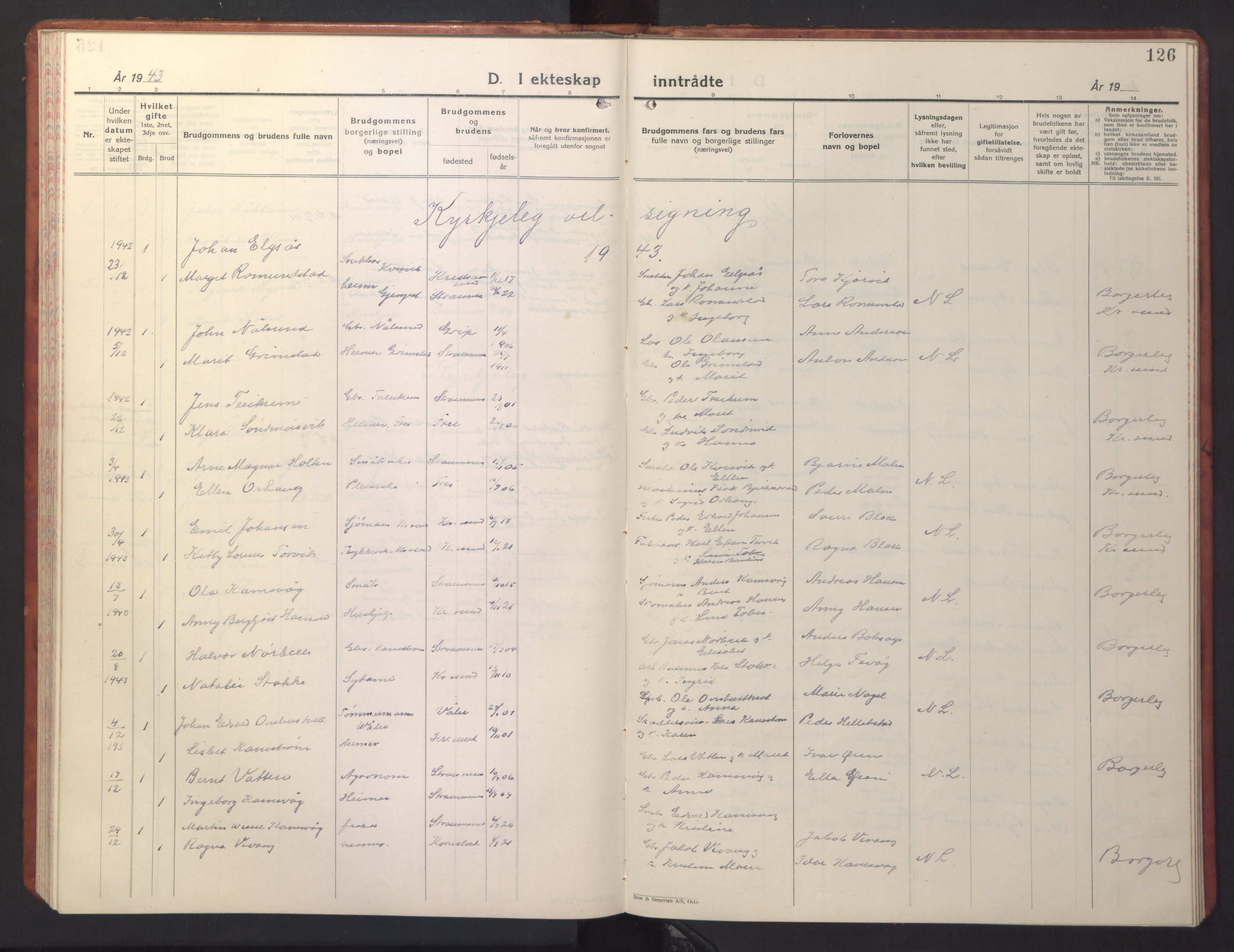 Ministerialprotokoller, klokkerbøker og fødselsregistre - Møre og Romsdal, AV/SAT-A-1454/587/L1002: Parish register (copy) no. 587C02, 1926-1951, p. 126