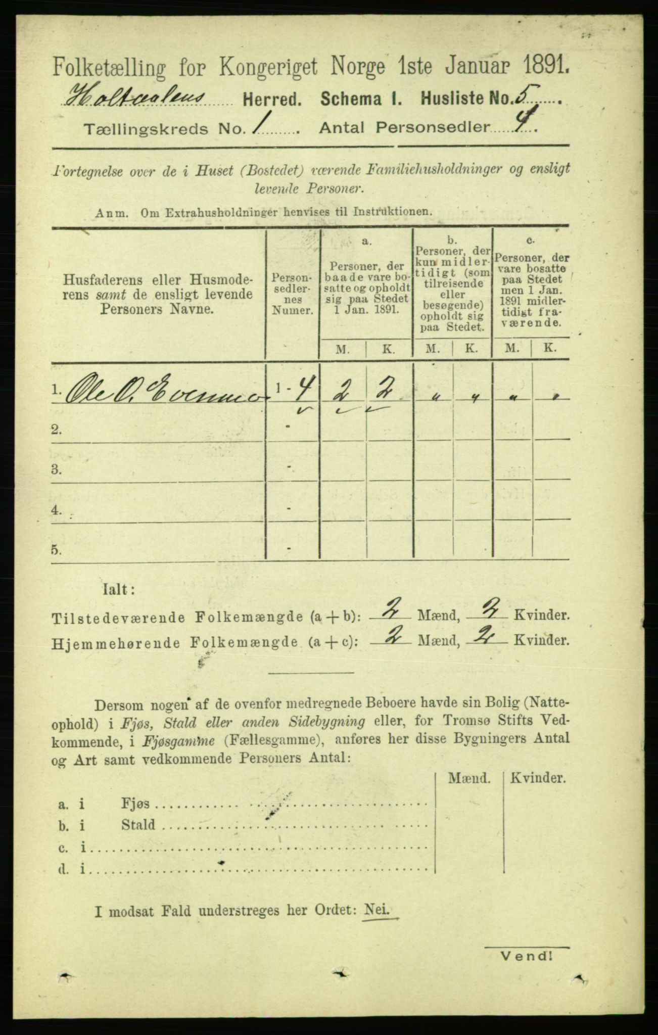 RA, 1891 census for 1645 Haltdalen, 1891, p. 20