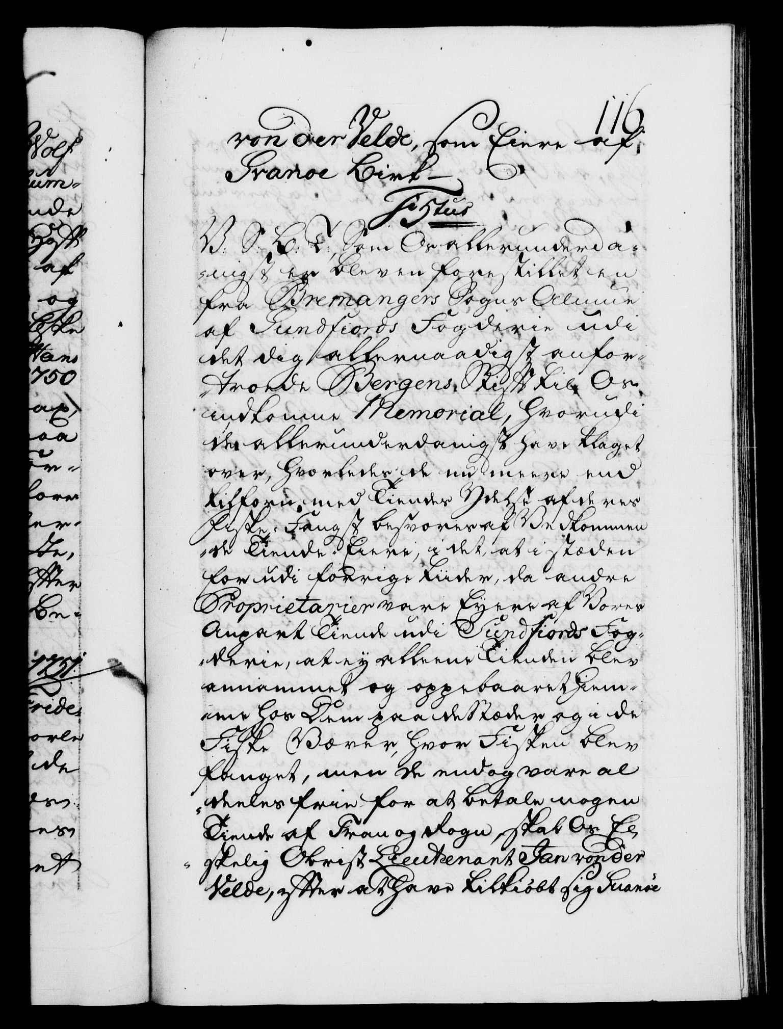 Danske Kanselli 1572-1799, AV/RA-EA-3023/F/Fc/Fca/Fcab/L0033: Norske tegnelser, 1751-1752, p. 116a