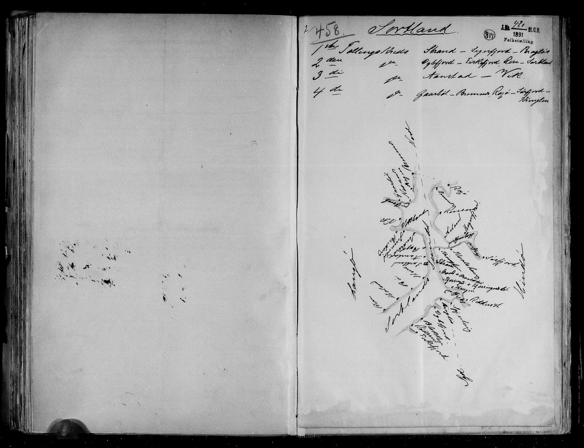 RA, 1891 census for 1870 Sortland, 1891, p. 5