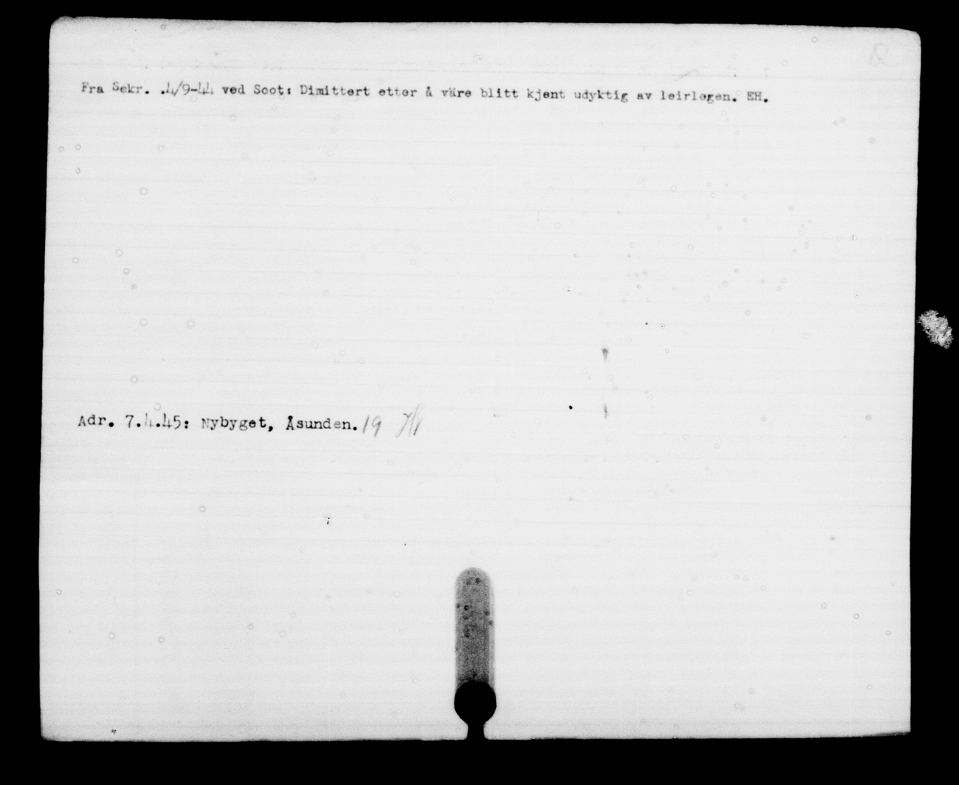 Utenriksstasjonene, Legasjonen i Stockholm, Flyktningkontoret, AV/RA-S-6753/V/Va/L0001: Kjesäterkartoteket, flyktninger med registreringsnr. 1-1000, 1940-1945, p. 222