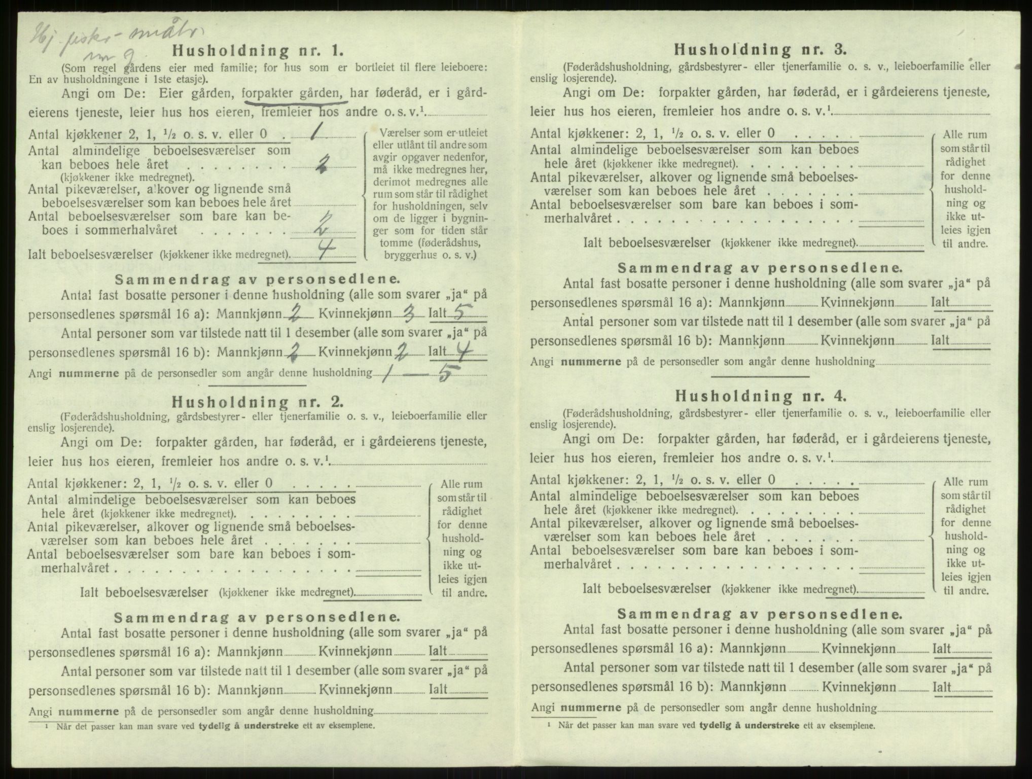 SAB, 1920 census for Herdla, 1920, p. 1273