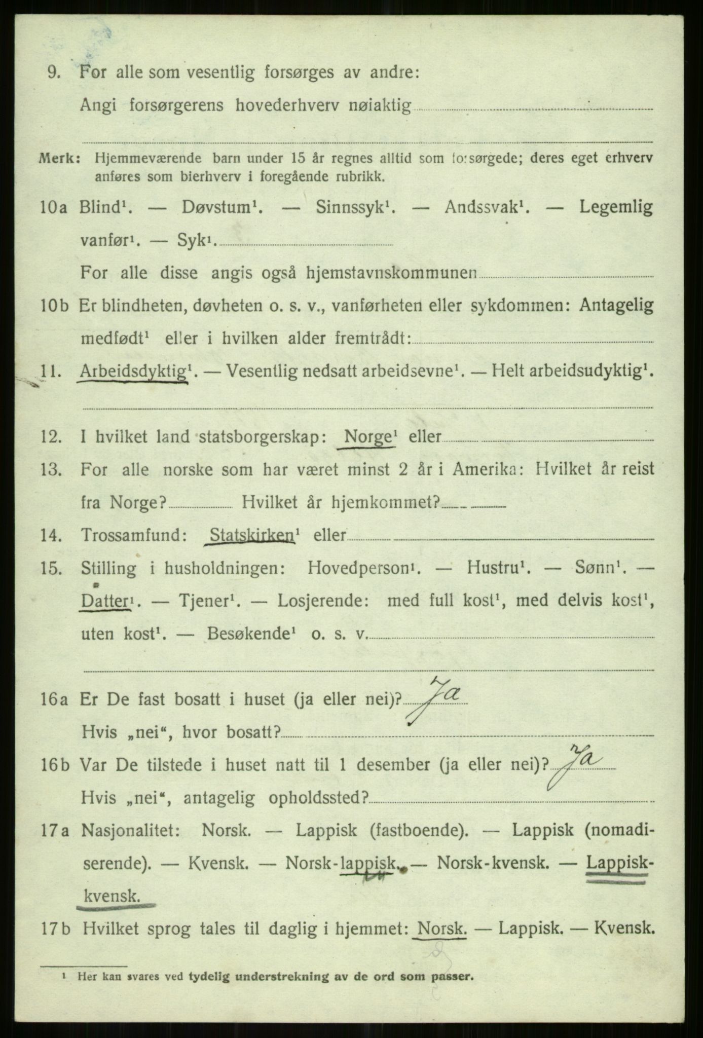 SATØ, 1920 census for Helgøy, 1920, p. 1071