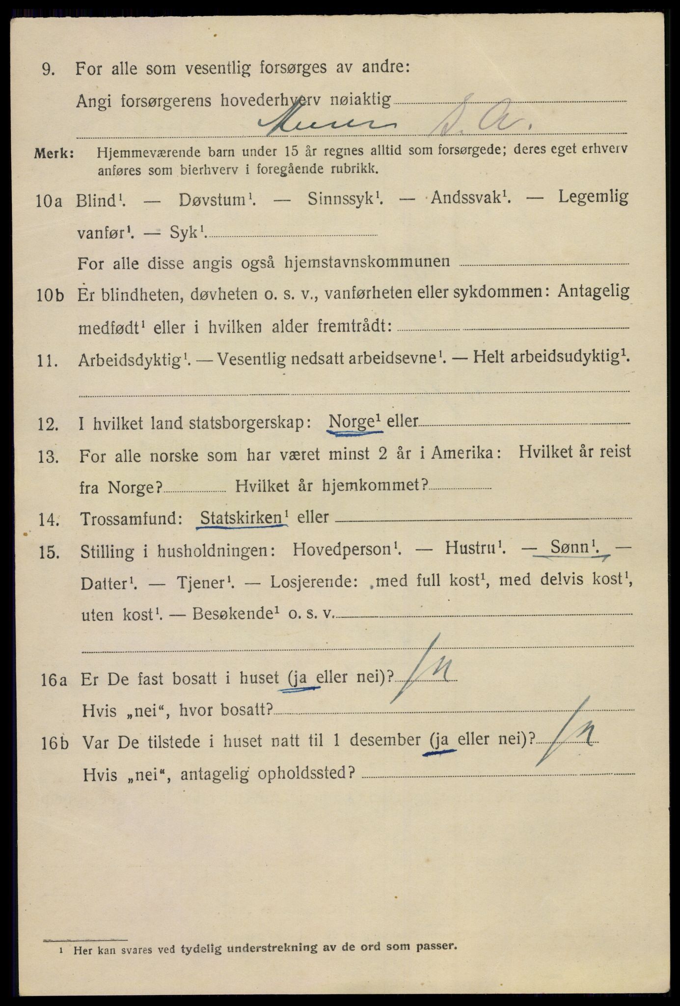 SAO, 1920 census for Drøbak, 1920, p. 4032