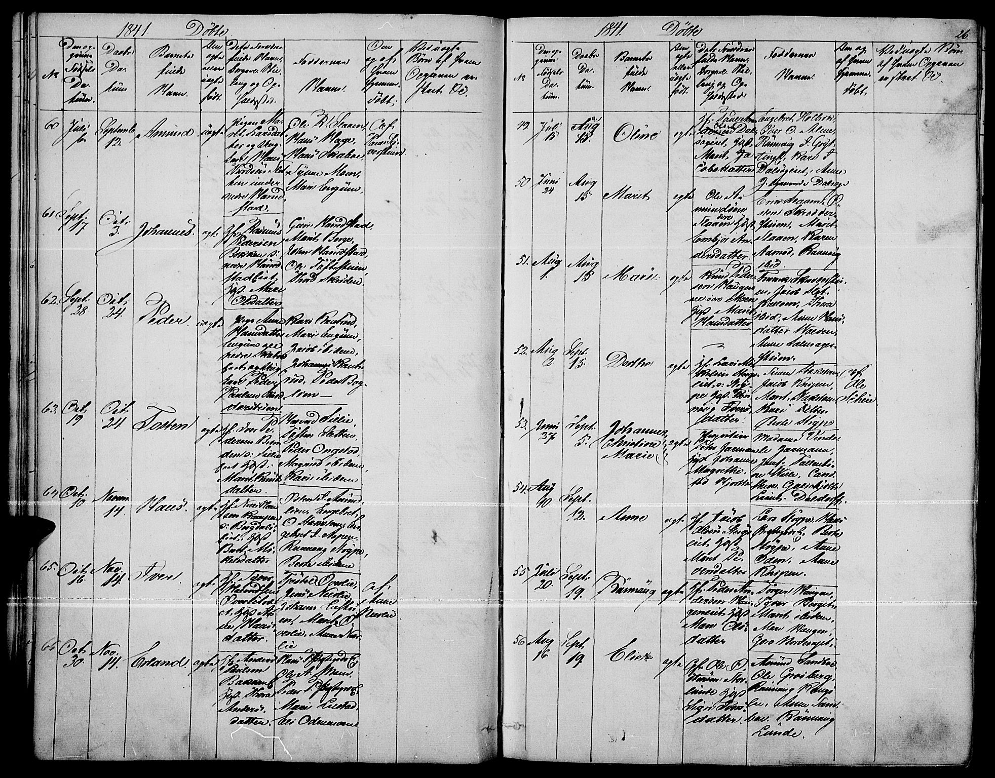 Fron prestekontor, AV/SAH-PREST-078/H/Ha/Haa/L0004: Parish register (official) no. 4, 1839-1848, p. 26