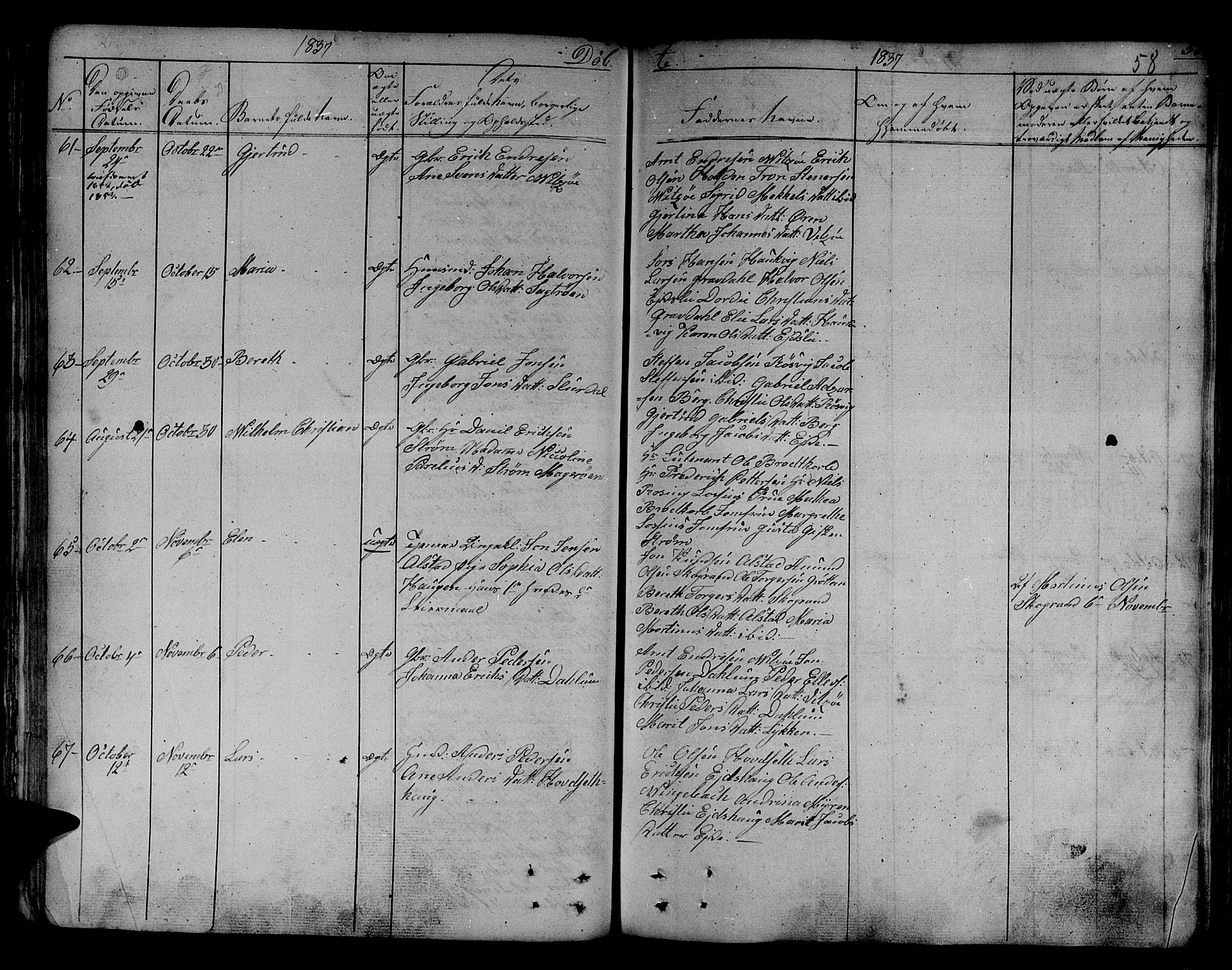 Ministerialprotokoller, klokkerbøker og fødselsregistre - Sør-Trøndelag, SAT/A-1456/630/L0492: Parish register (official) no. 630A05, 1830-1840, p. 58