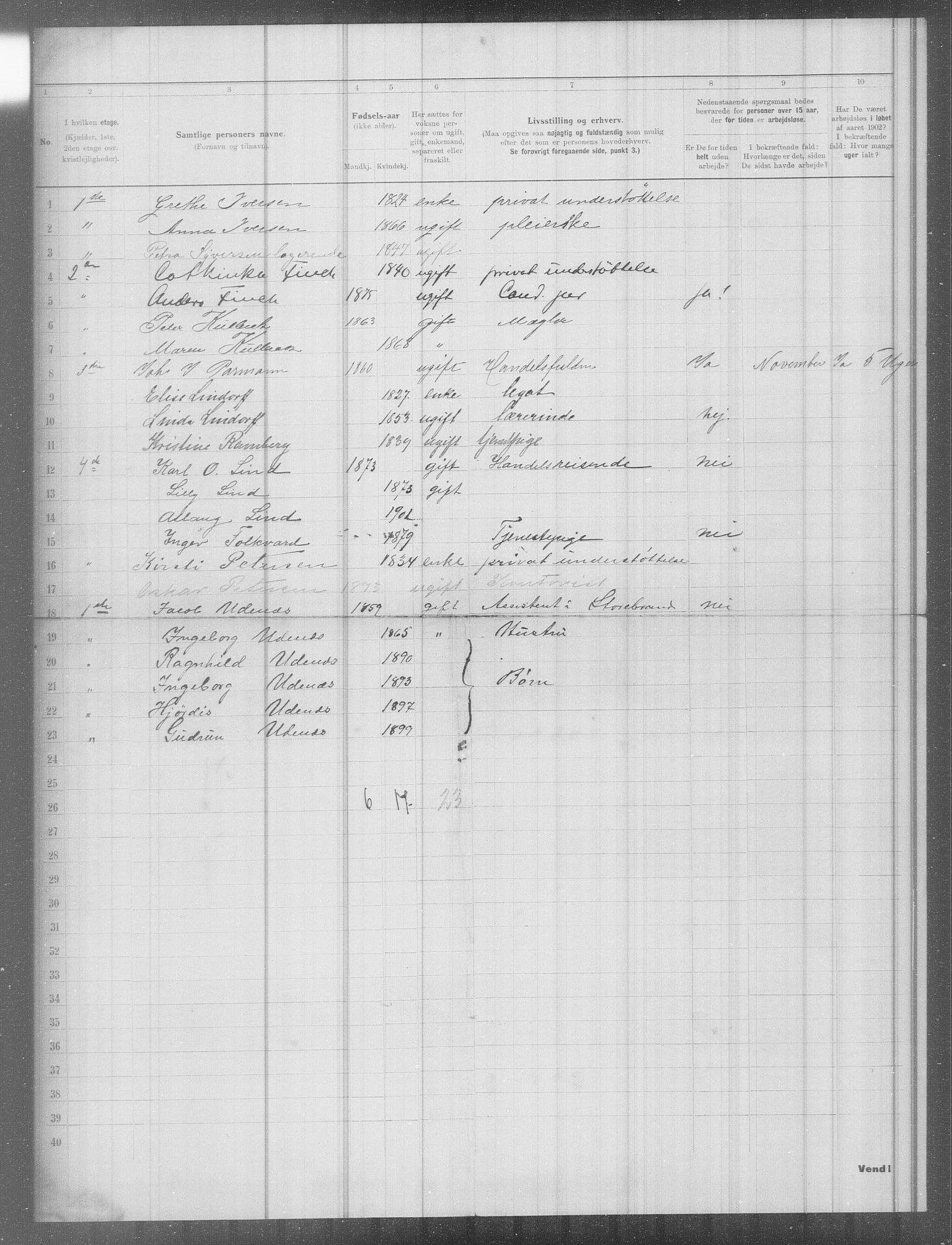 OBA, Municipal Census 1902 for Kristiania, 1902, p. 6348