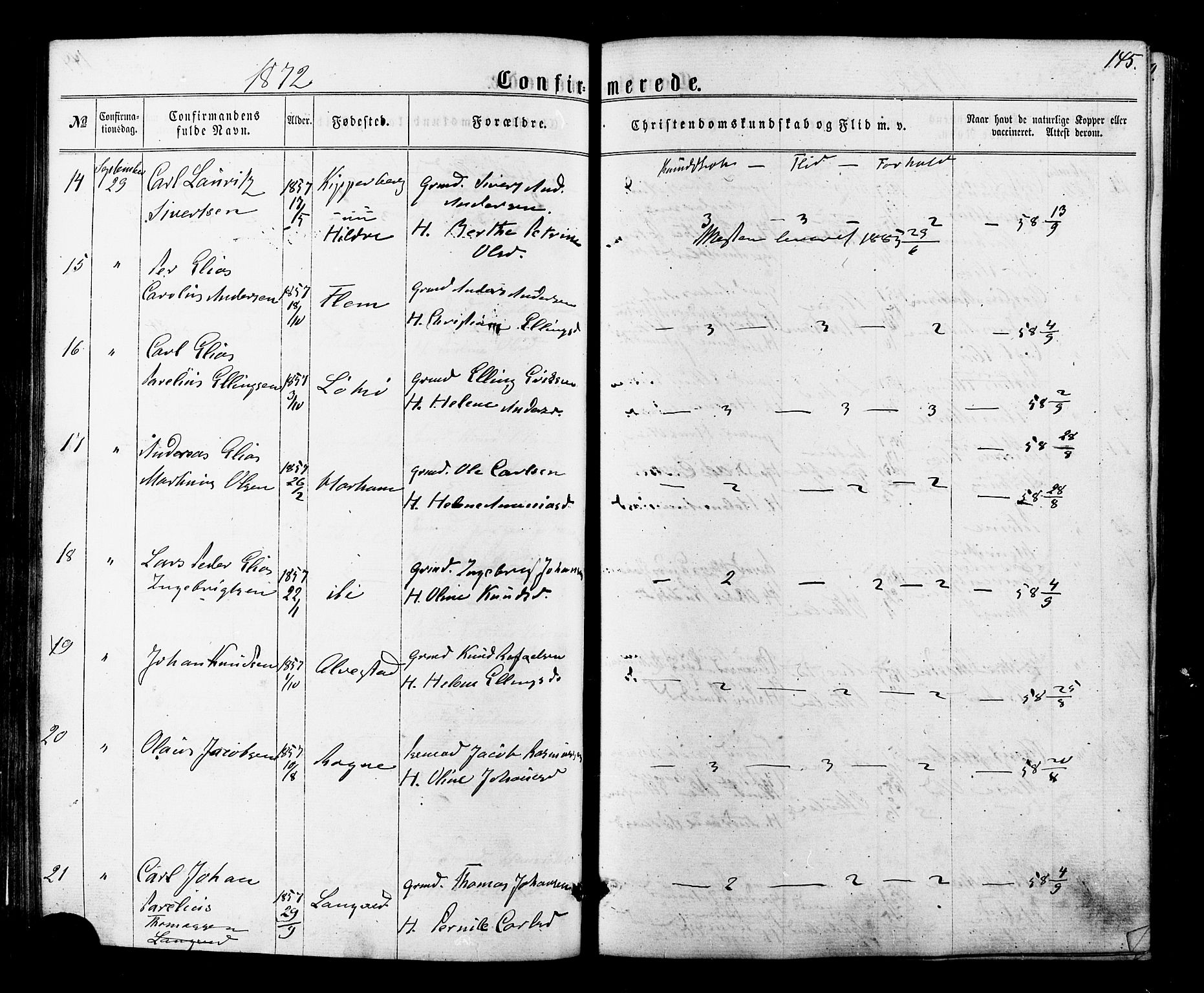 Ministerialprotokoller, klokkerbøker og fødselsregistre - Møre og Romsdal, SAT/A-1454/536/L0498: Parish register (official) no. 536A07, 1862-1875, p. 145