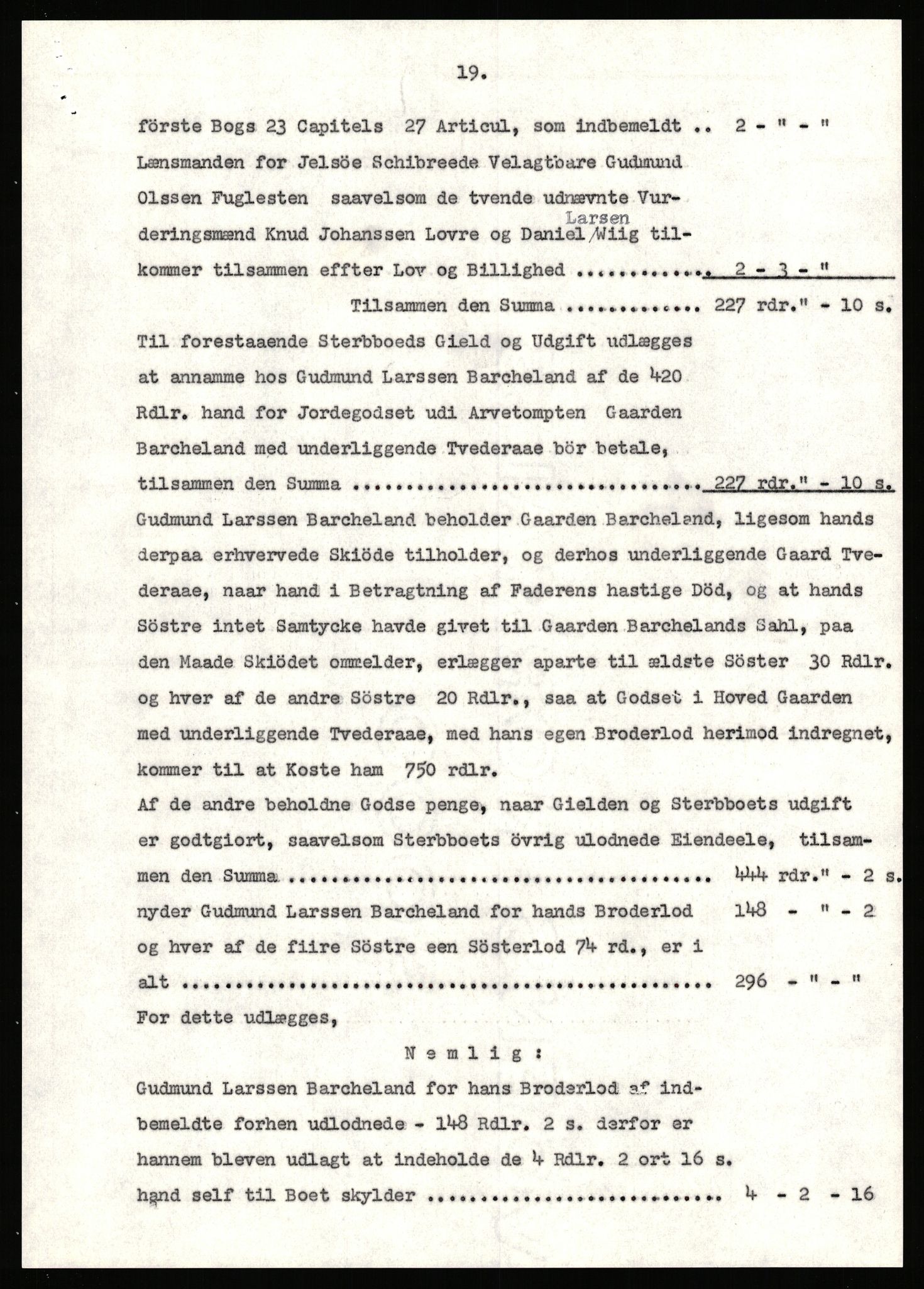 Statsarkivet i Stavanger, AV/SAST-A-101971/03/Y/Yj/L0006: Avskrifter sortert etter gårdsnavn: Bakke - Baustad, 1750-1930, p. 242