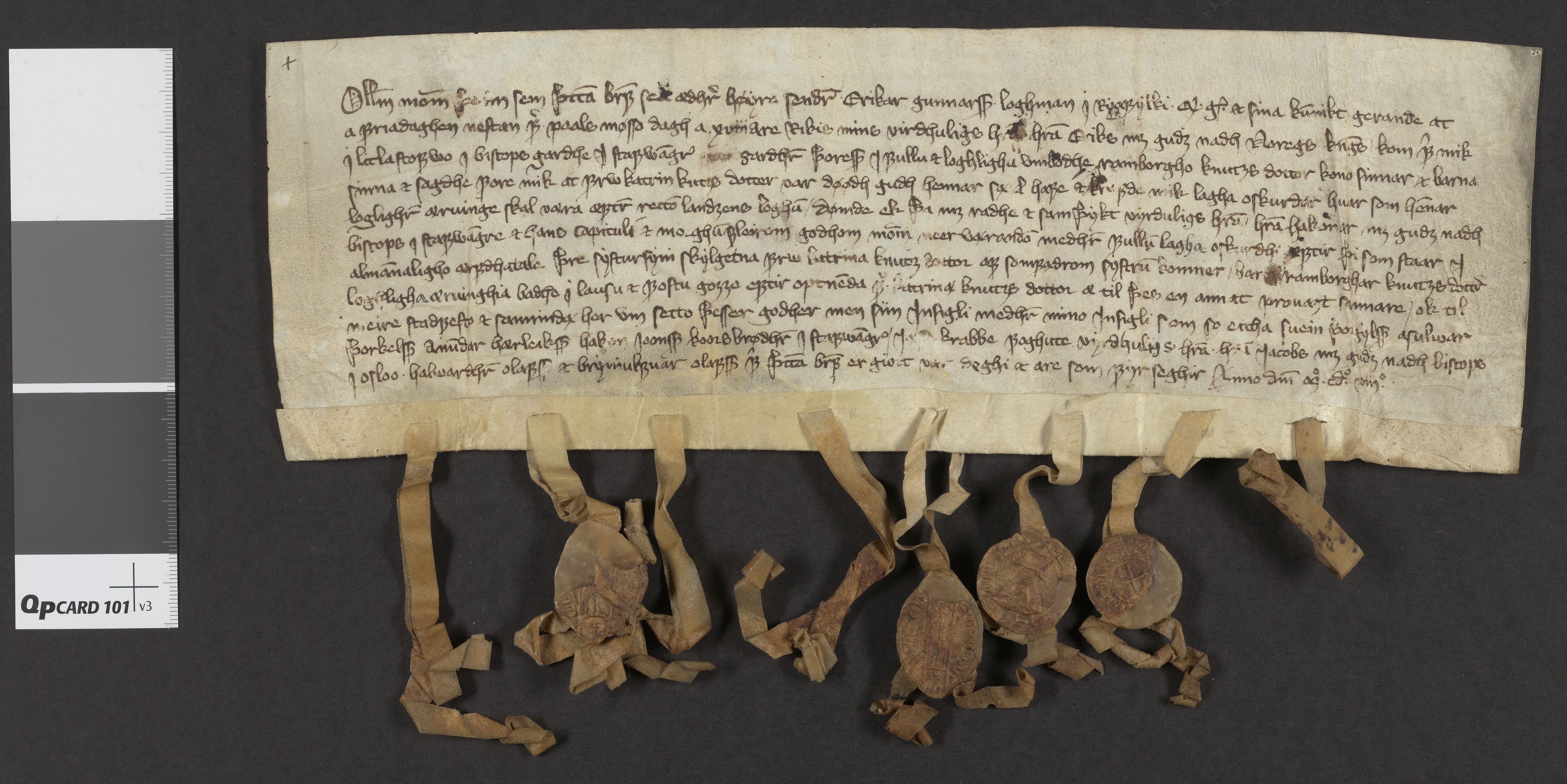 Riksarkivets diplomsamling, AV/RA-EA-5965/F06/L0017: Dokument nr. 21, 22, 26, 1408