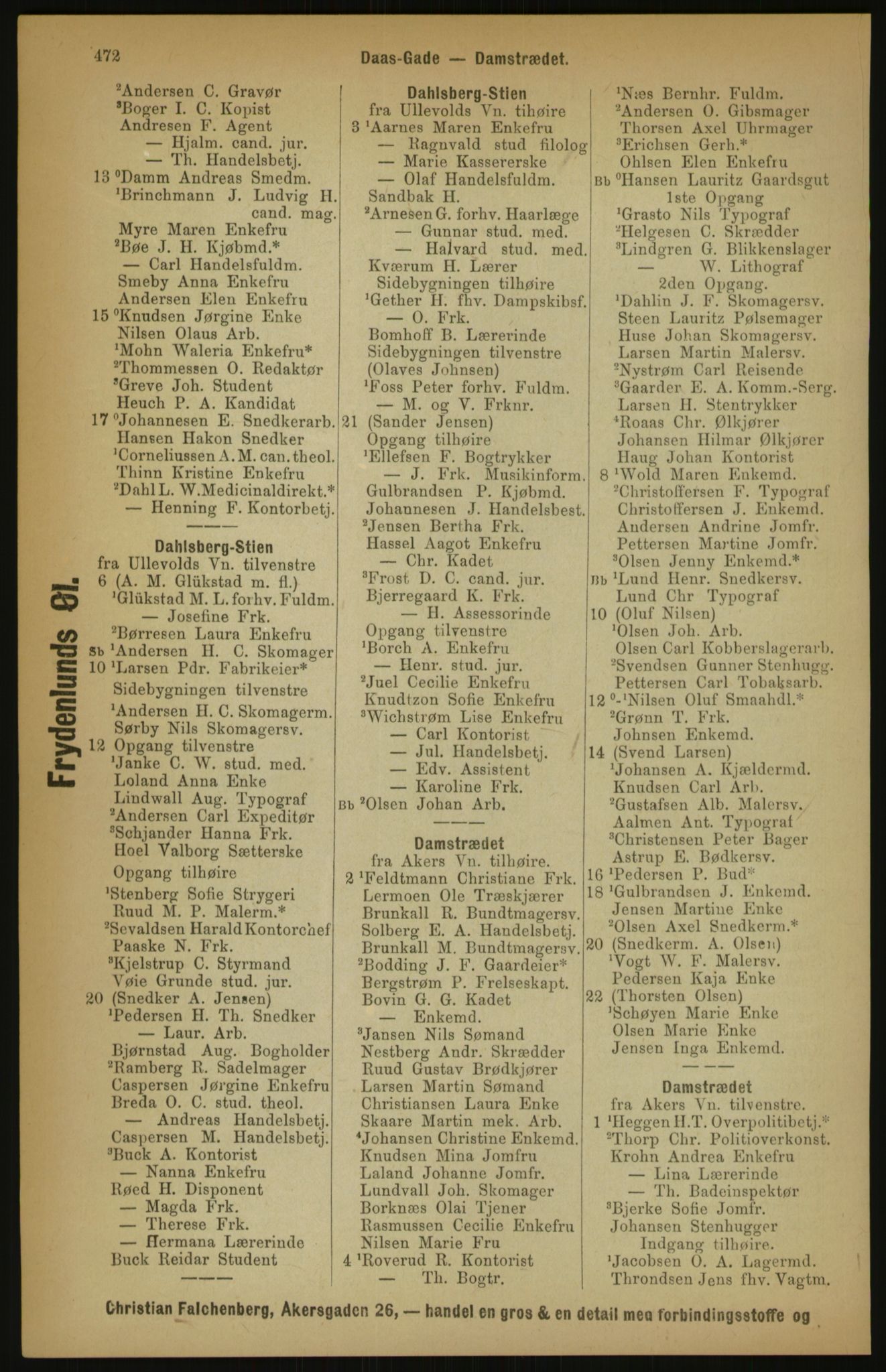 Kristiania/Oslo adressebok, PUBL/-, 1891, p. 472