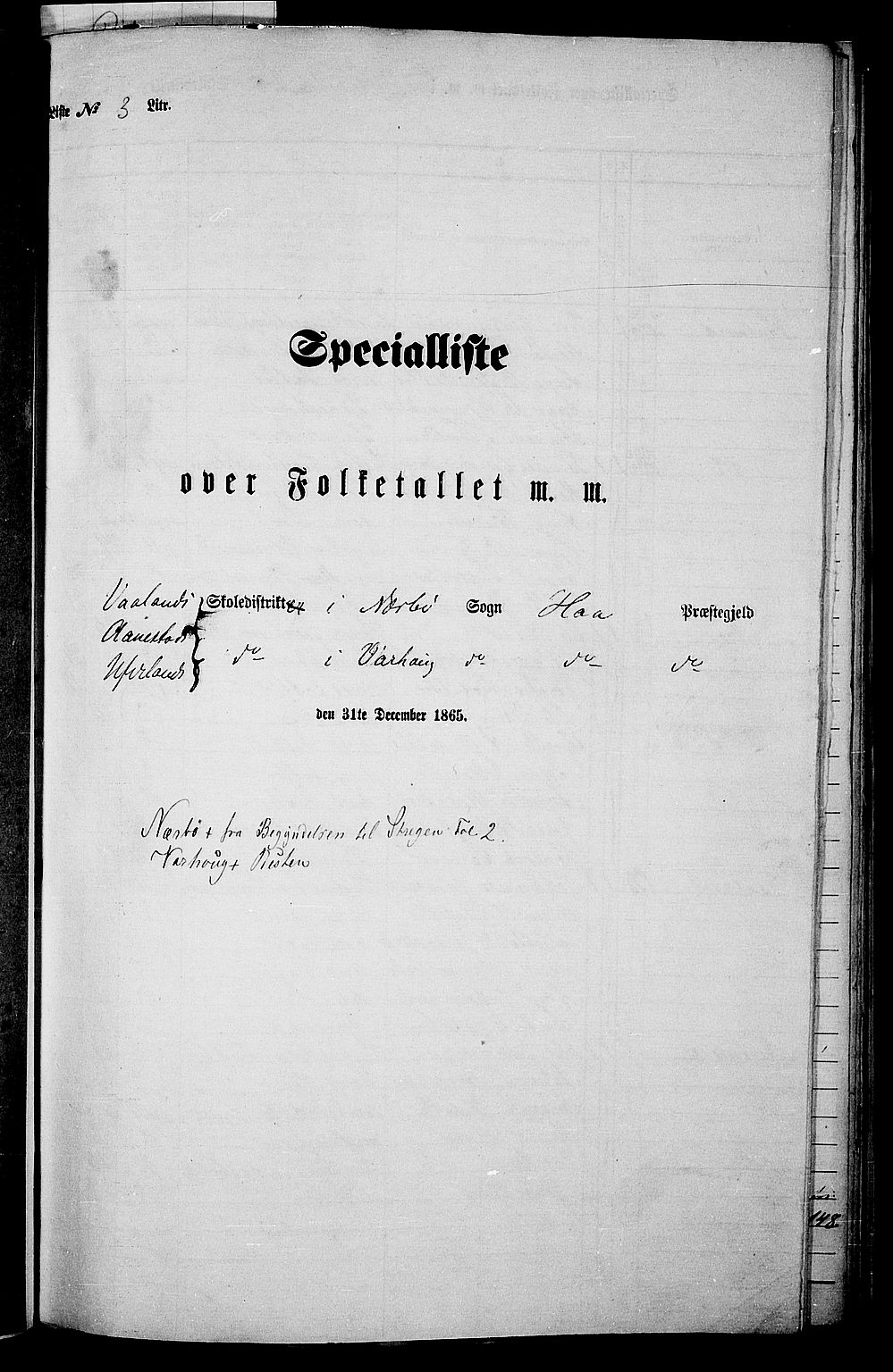 RA, 1865 census for Hå, 1865, p. 58