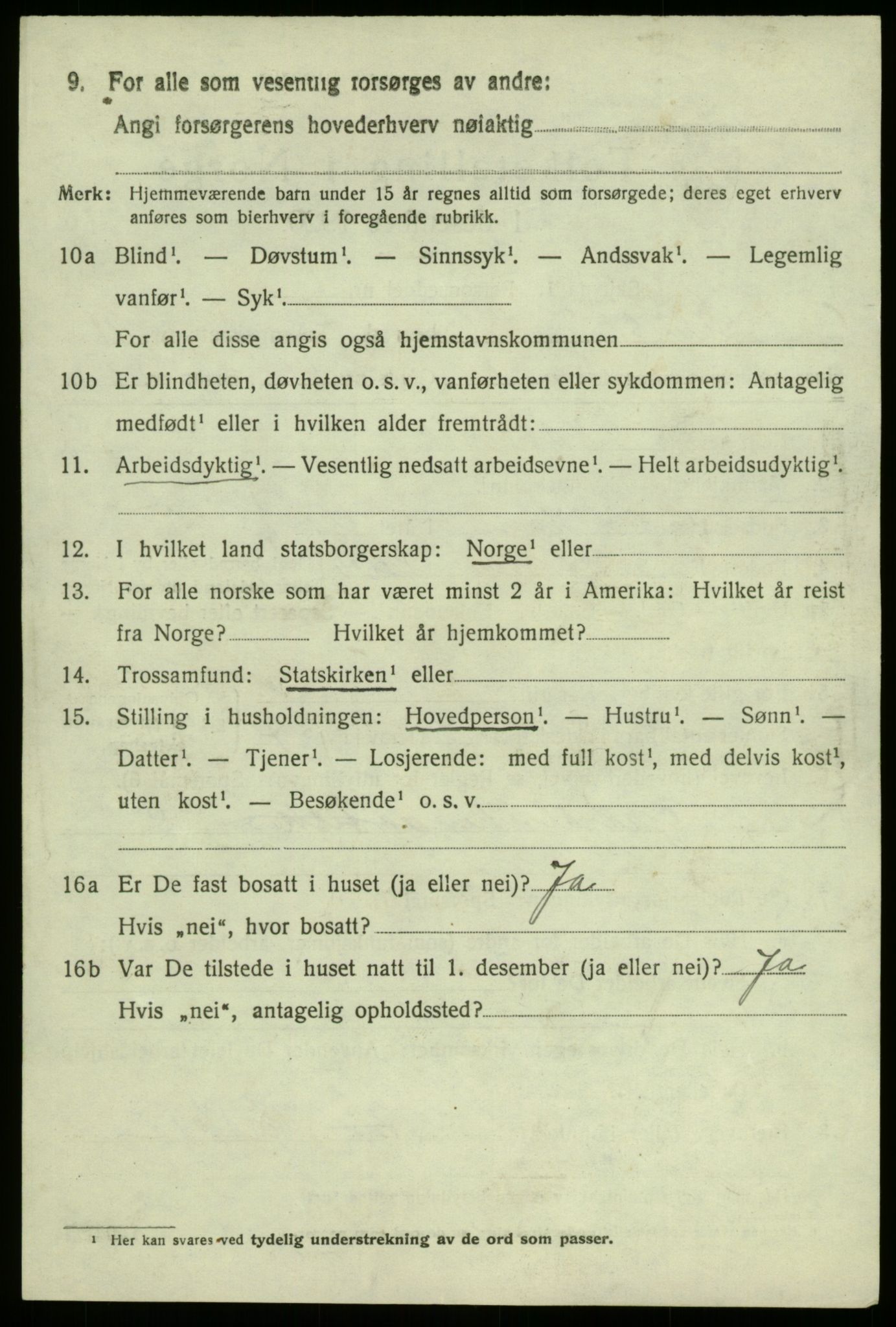 SAB, 1920 census for Solund, 1920, p. 3811