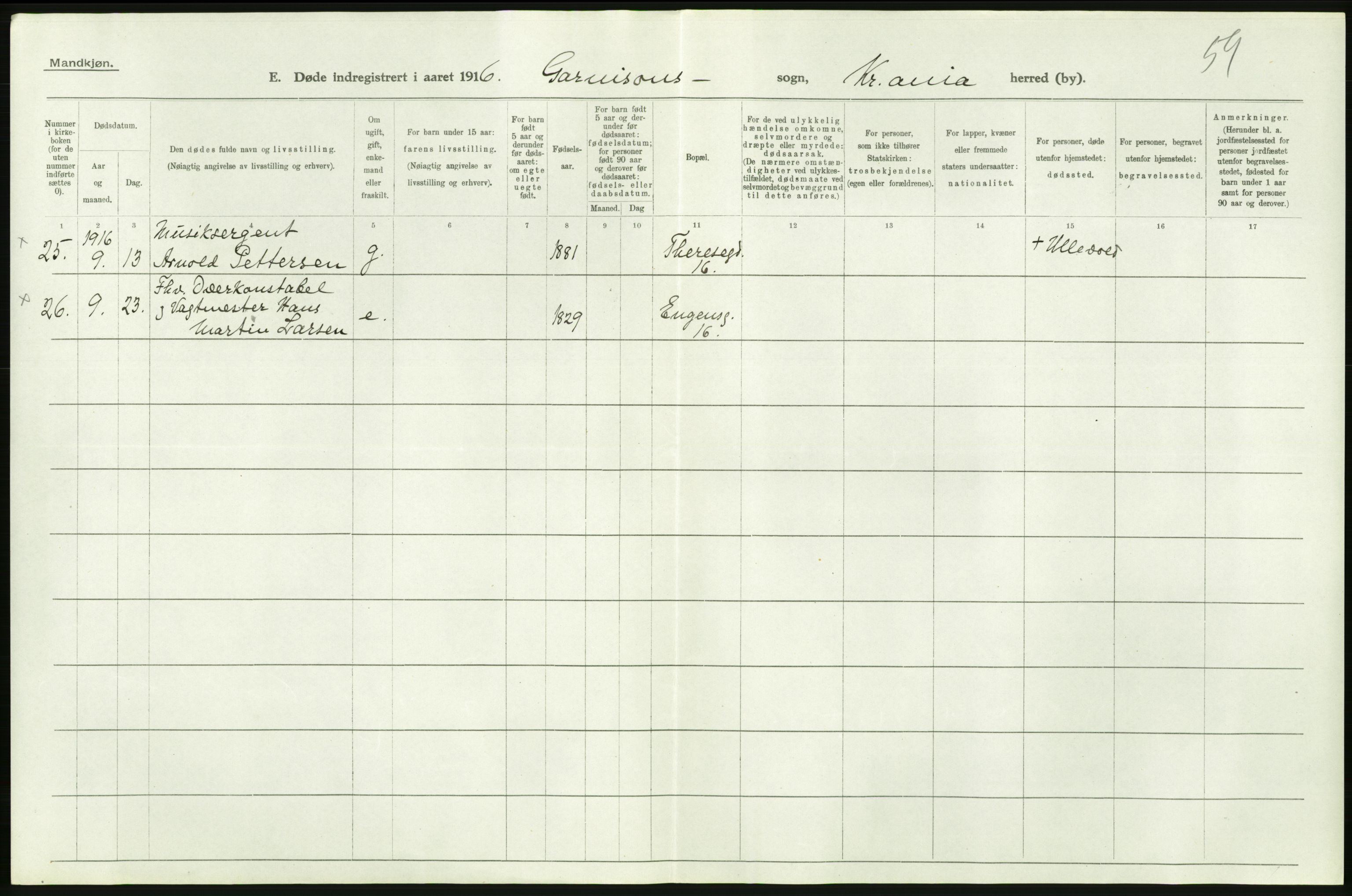 Statistisk sentralbyrå, Sosiodemografiske emner, Befolkning, AV/RA-S-2228/D/Df/Dfb/Dfbf/L0009: Kristiania: Døde., 1916, p. 568