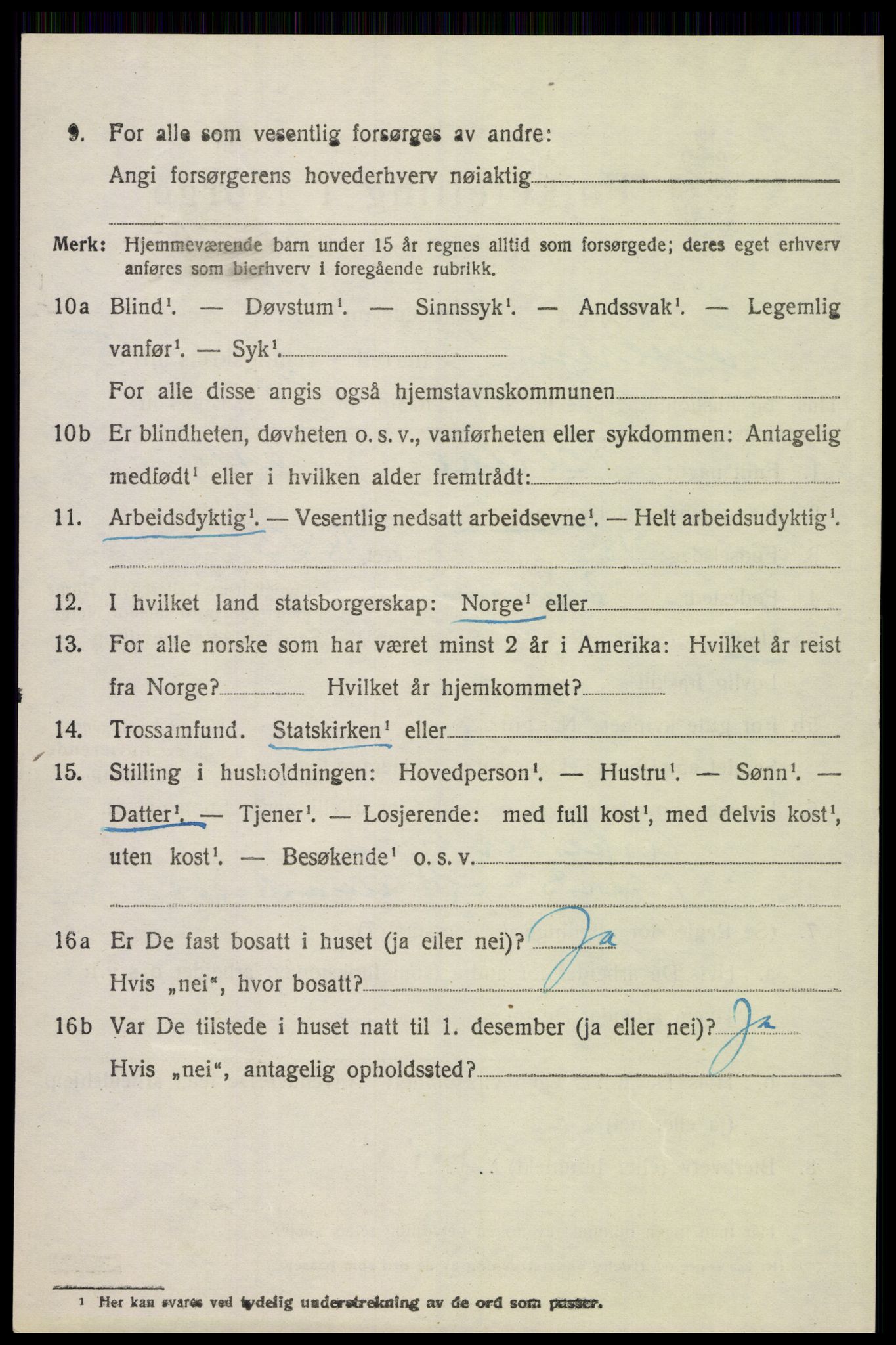 SAH, 1920 census for Elverum, 1920, p. 19723