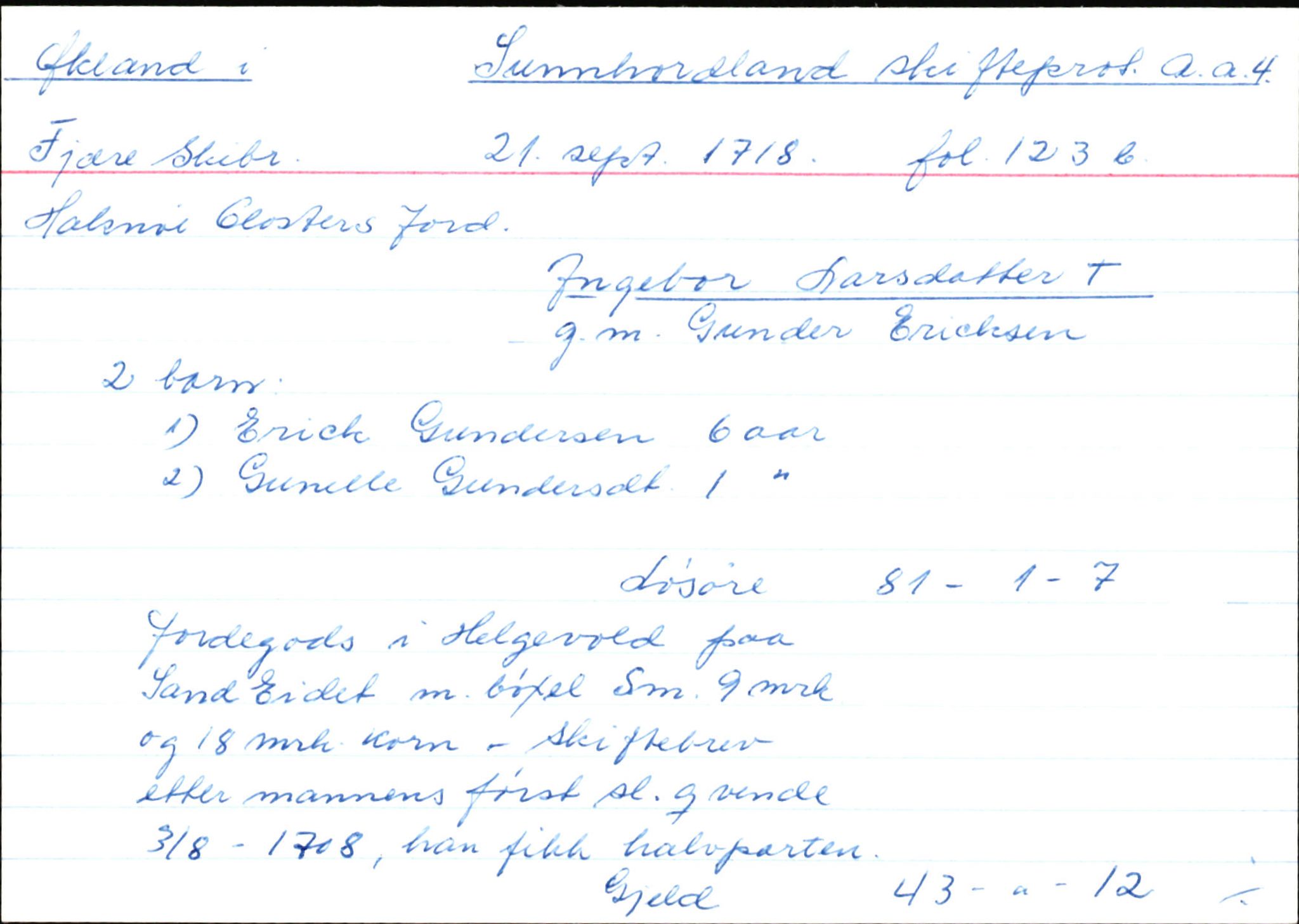 Skiftekort ved Statsarkivet i Bergen, SAB/SKIFTEKORT/004/L0003: Skifteprotokoll nr. 4, 1717-1722, p. 107