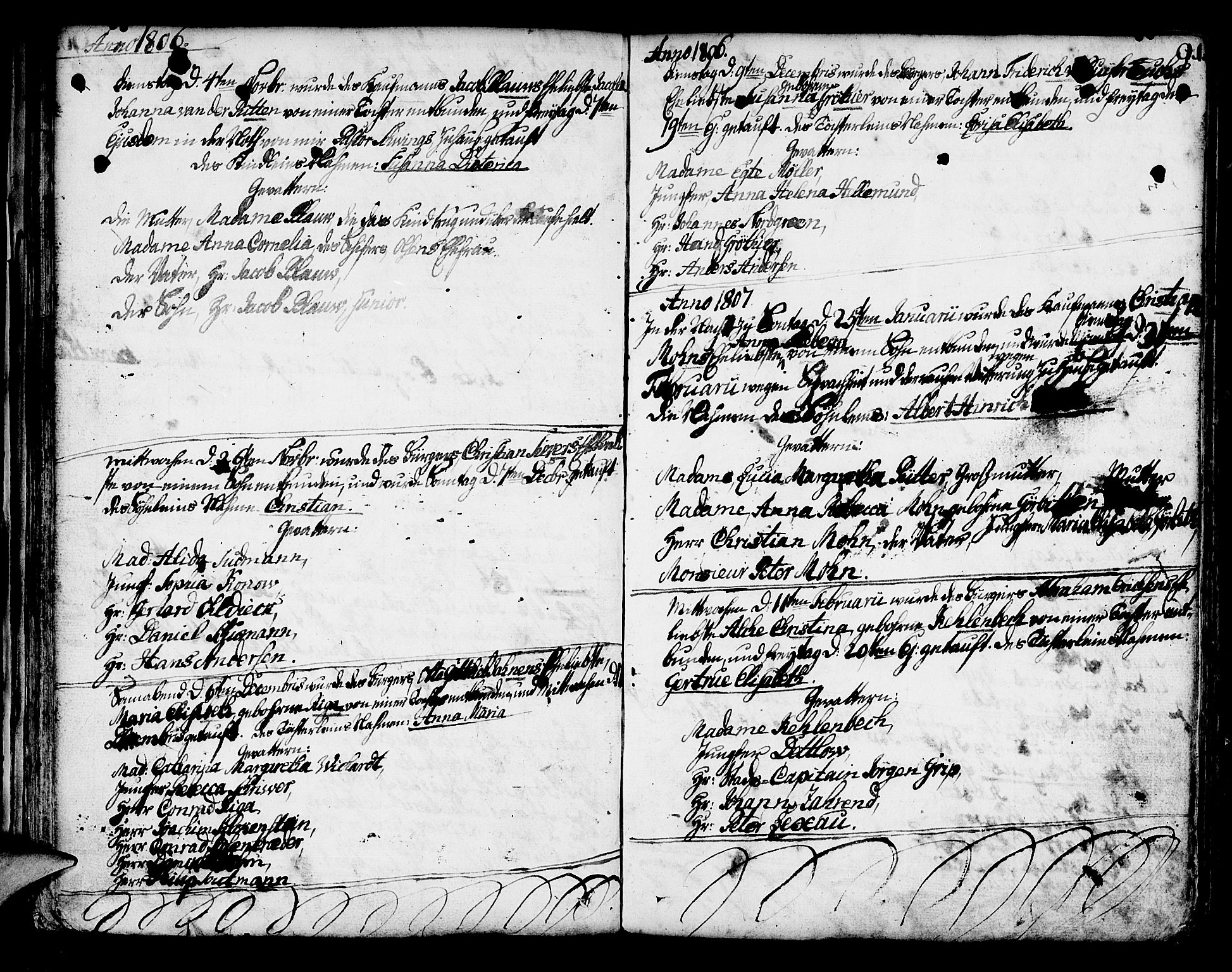 Mariakirken Sokneprestembete, SAB/A-76901/H/Haa/L0003: Parish register (official) no. A 3, 1786-1815, p. 91