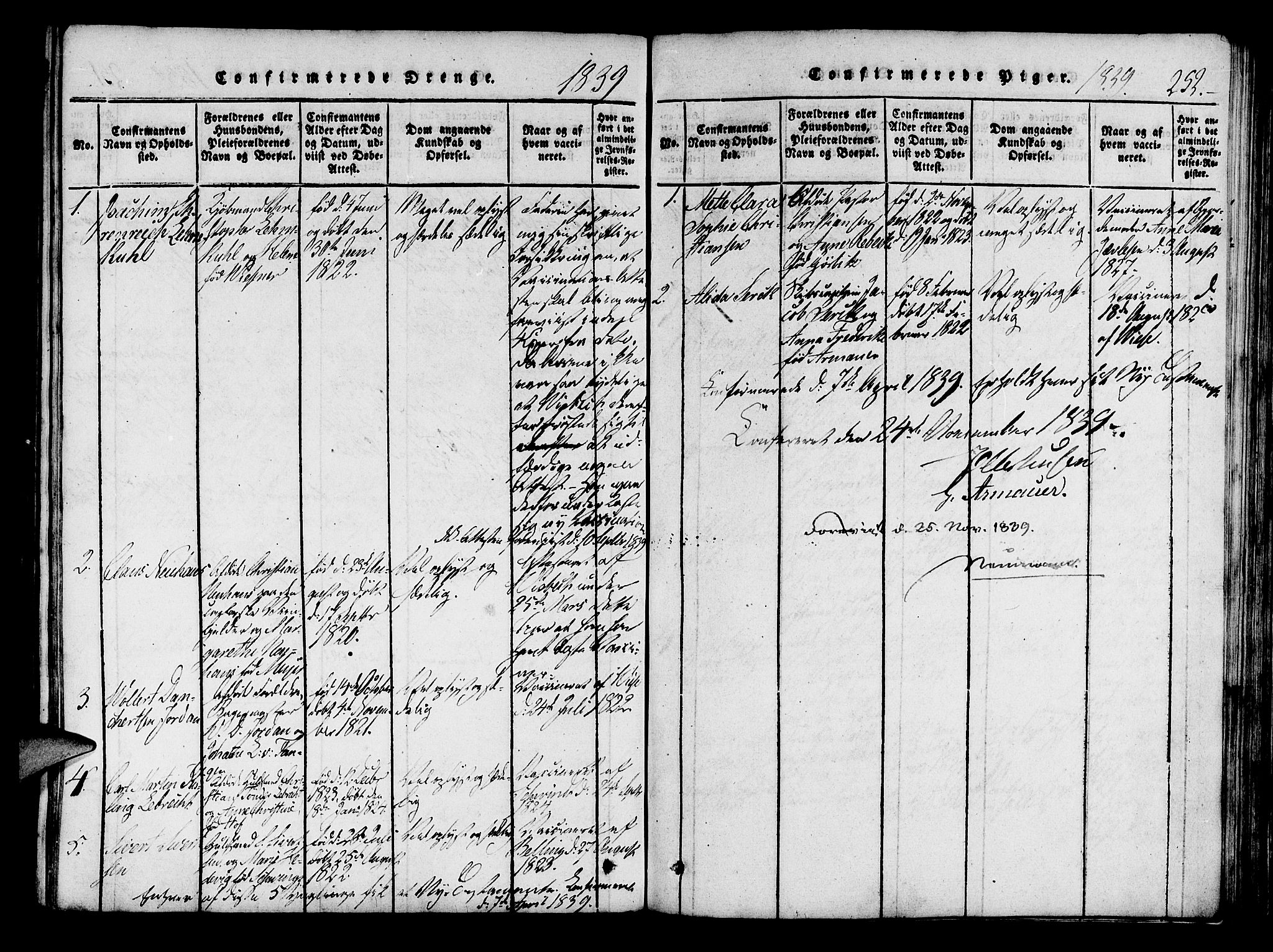 Mariakirken Sokneprestembete, SAB/A-76901/H/Haa/L0005: Parish register (official) no. A 5, 1815-1845, p. 252