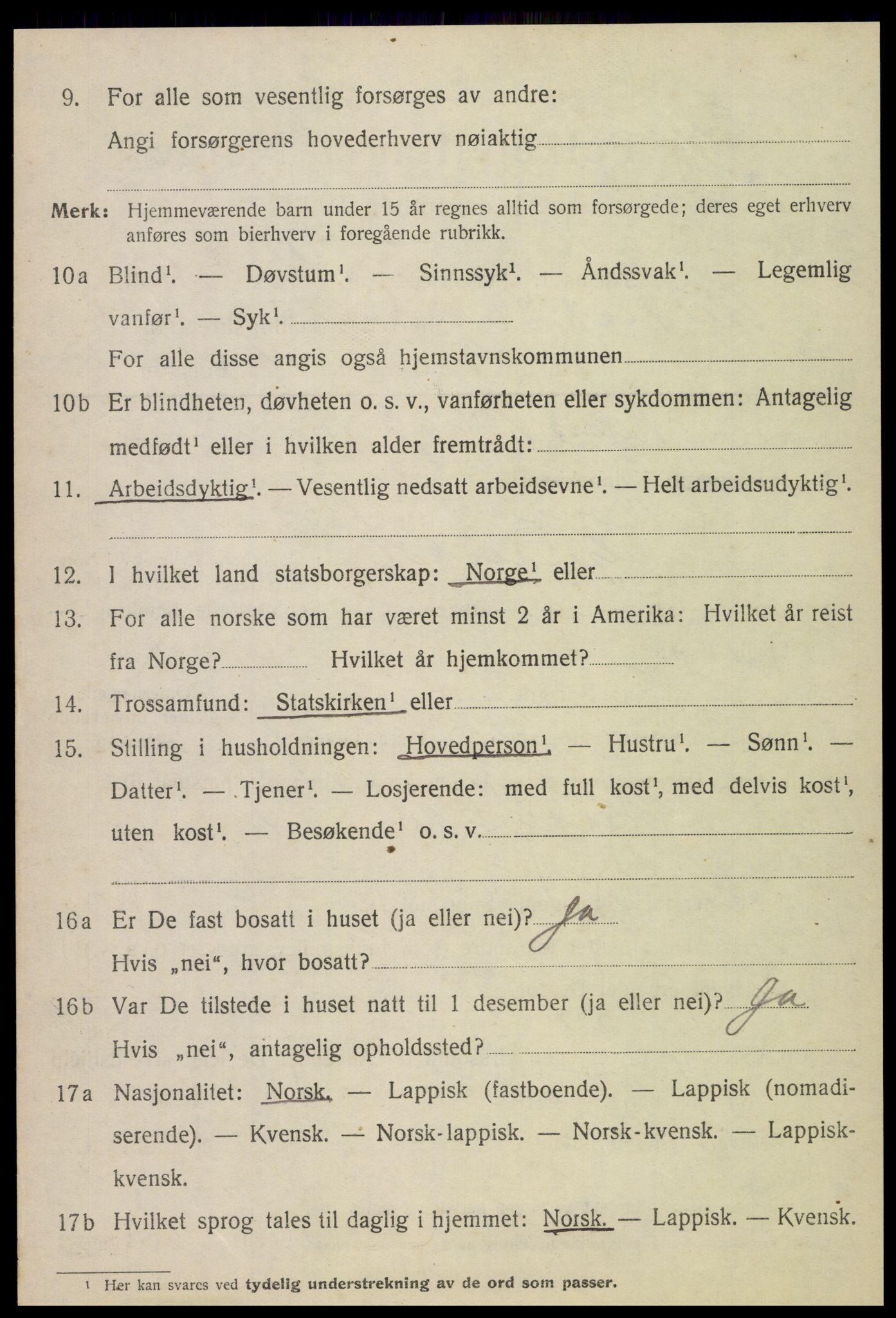 SAT, 1920 census for Gildeskål, 1920, p. 5749