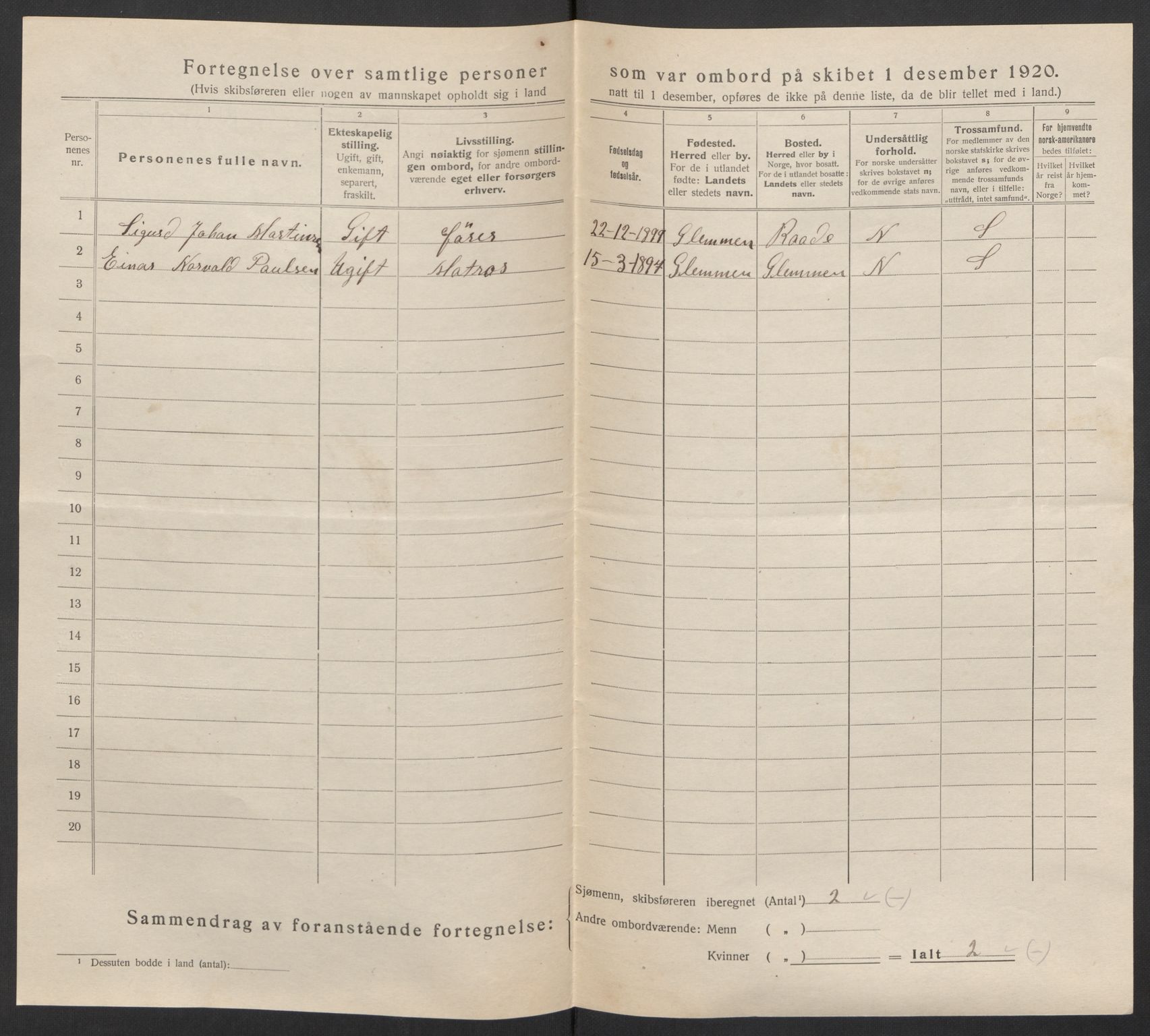 SAKO, 1920 census for Sandefjord, 1920, p. 15715