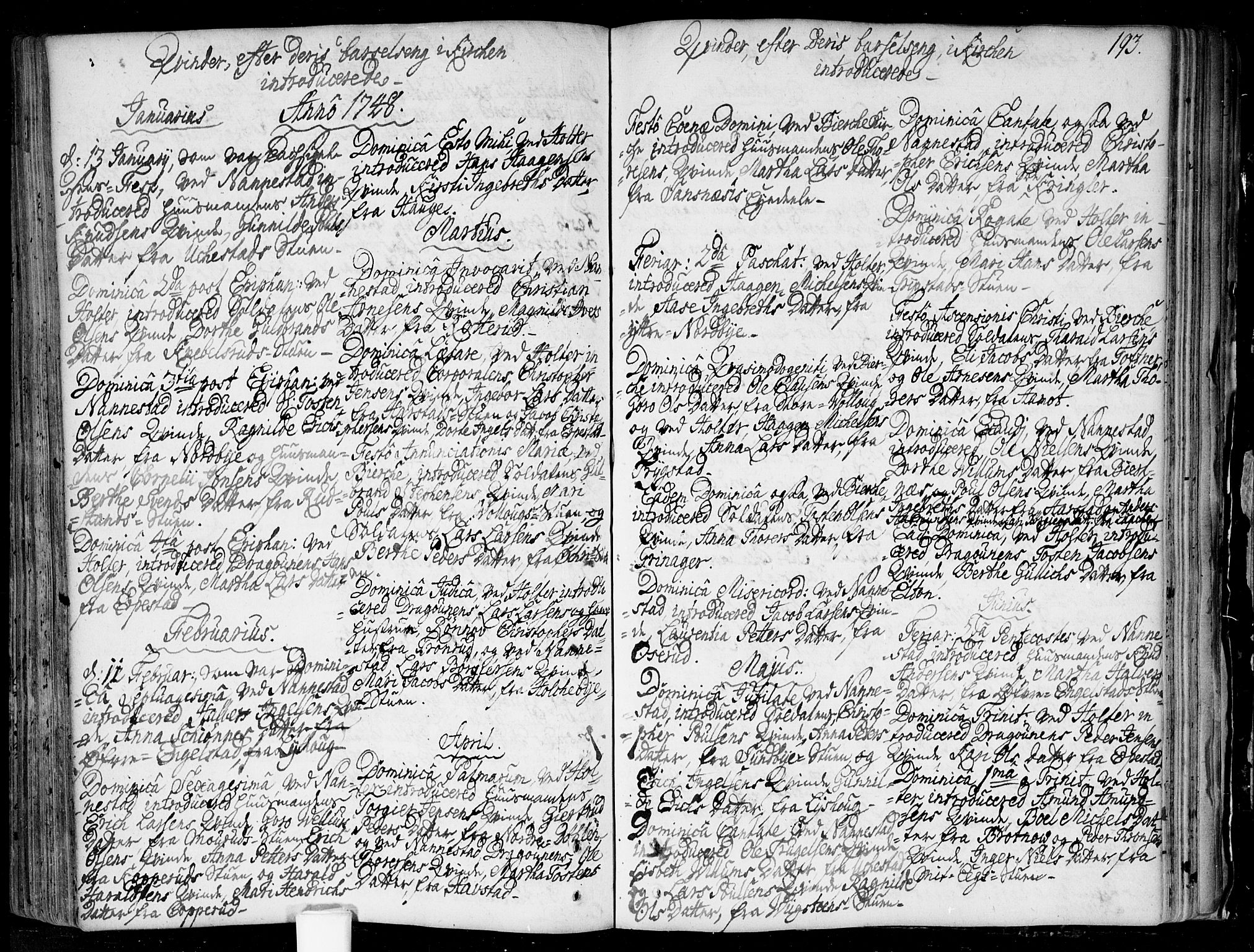 Nannestad prestekontor Kirkebøker, SAO/A-10414a/F/Fa/L0006: Parish register (official) no. I 6, 1739-1754, p. 193