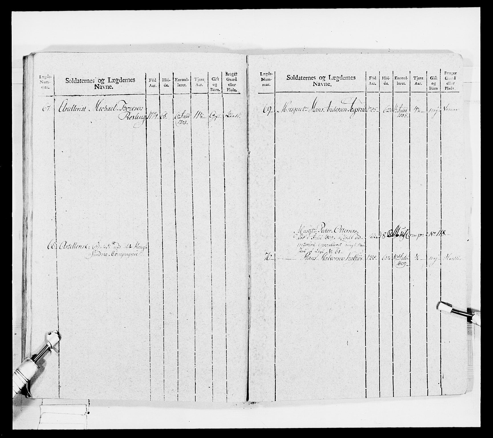 Generalitets- og kommissariatskollegiet, Det kongelige norske kommissariatskollegium, AV/RA-EA-5420/E/Eh/L0034: Nordafjelske gevorbne infanteriregiment, 1810, p. 466