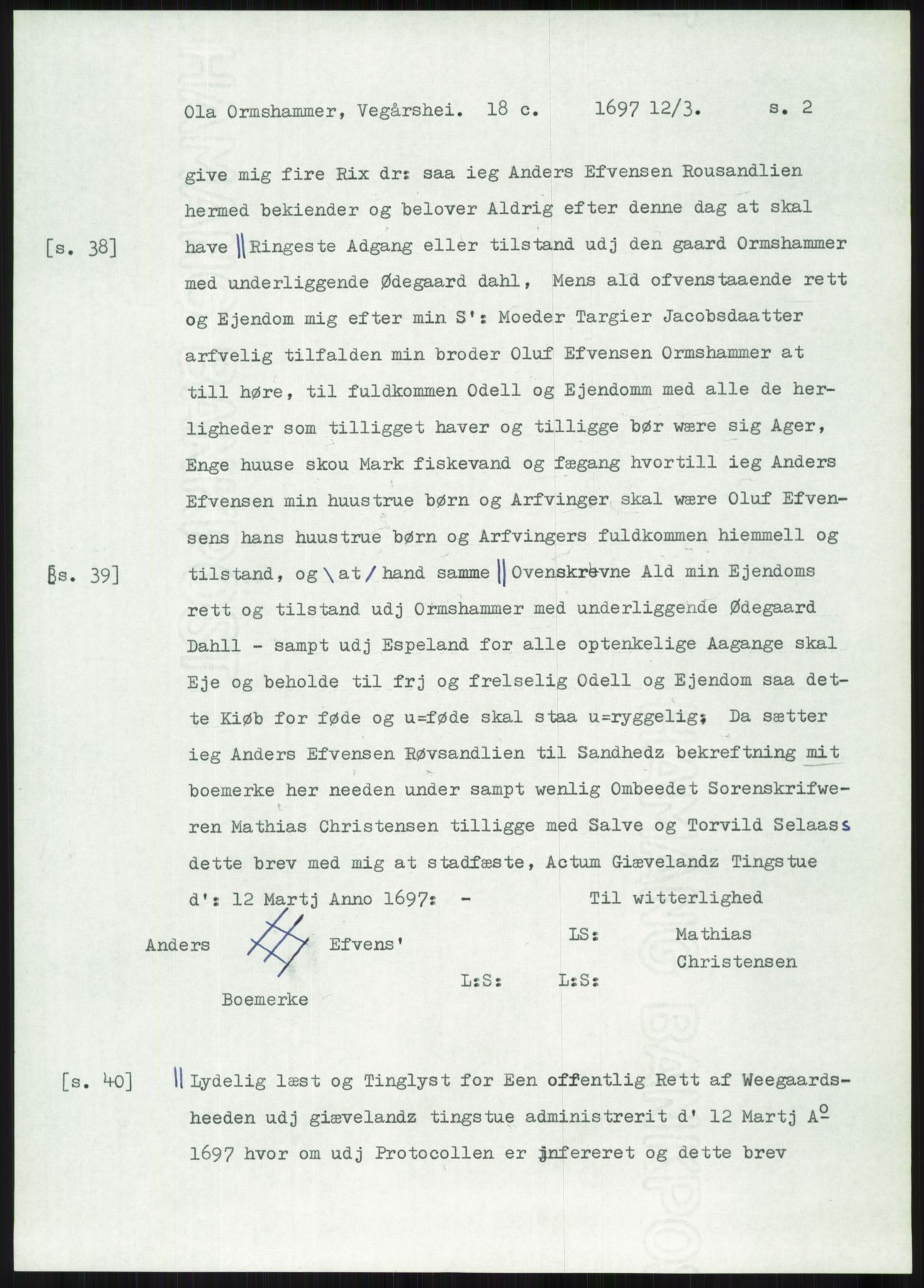 Samlinger til kildeutgivelse, Diplomavskriftsamlingen, AV/RA-EA-4053/H/Ha, p. 3507