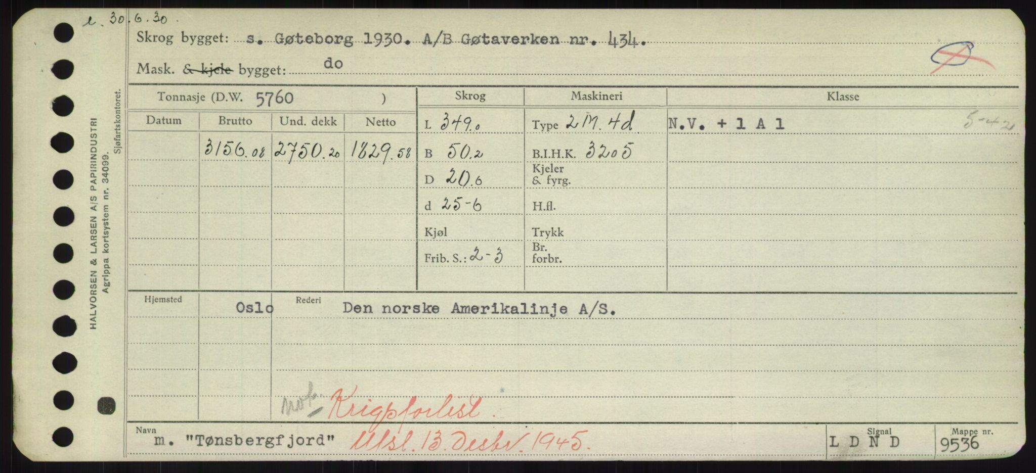 Sjøfartsdirektoratet med forløpere, Skipsmålingen, RA/S-1627/H/Hd/L0039: Fartøy, Ti-Tø, p. 917