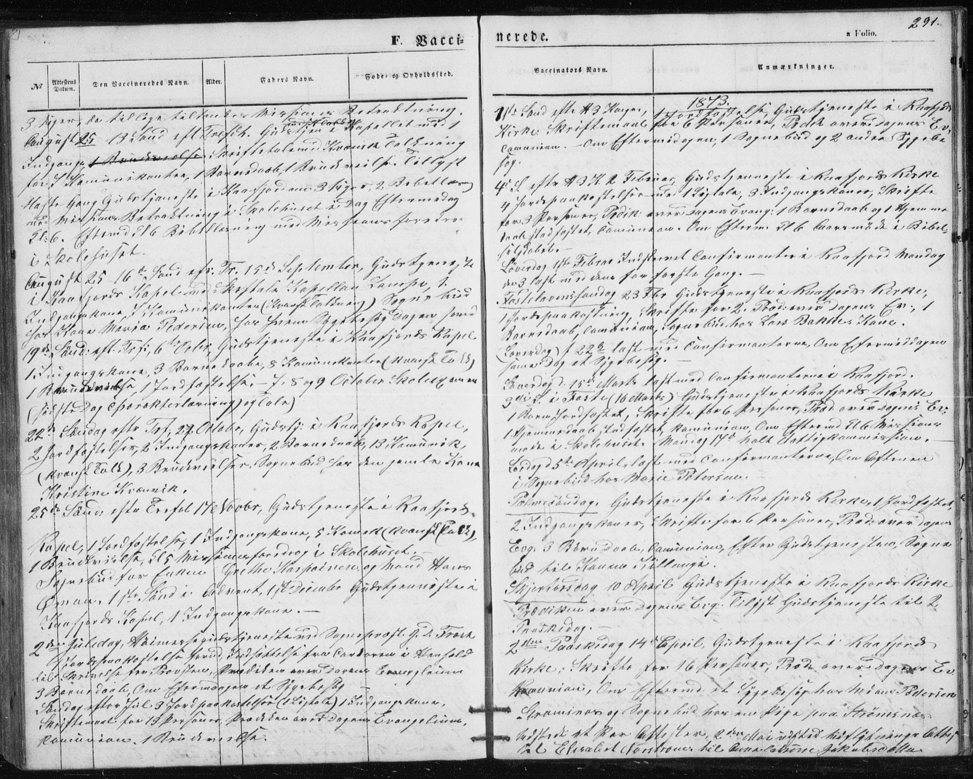 Alta sokneprestkontor, SATØ/S-1338/H/Hb/L0002.klokk: Parish register (copy) no. 2, 1856-1880, p. 291
