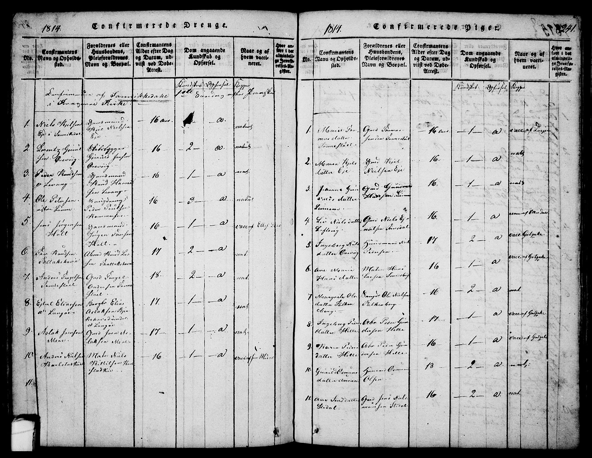 Sannidal kirkebøker, SAKO/A-296/F/Fa/L0004: Parish register (official) no. 4, 1814-1829, p. 241
