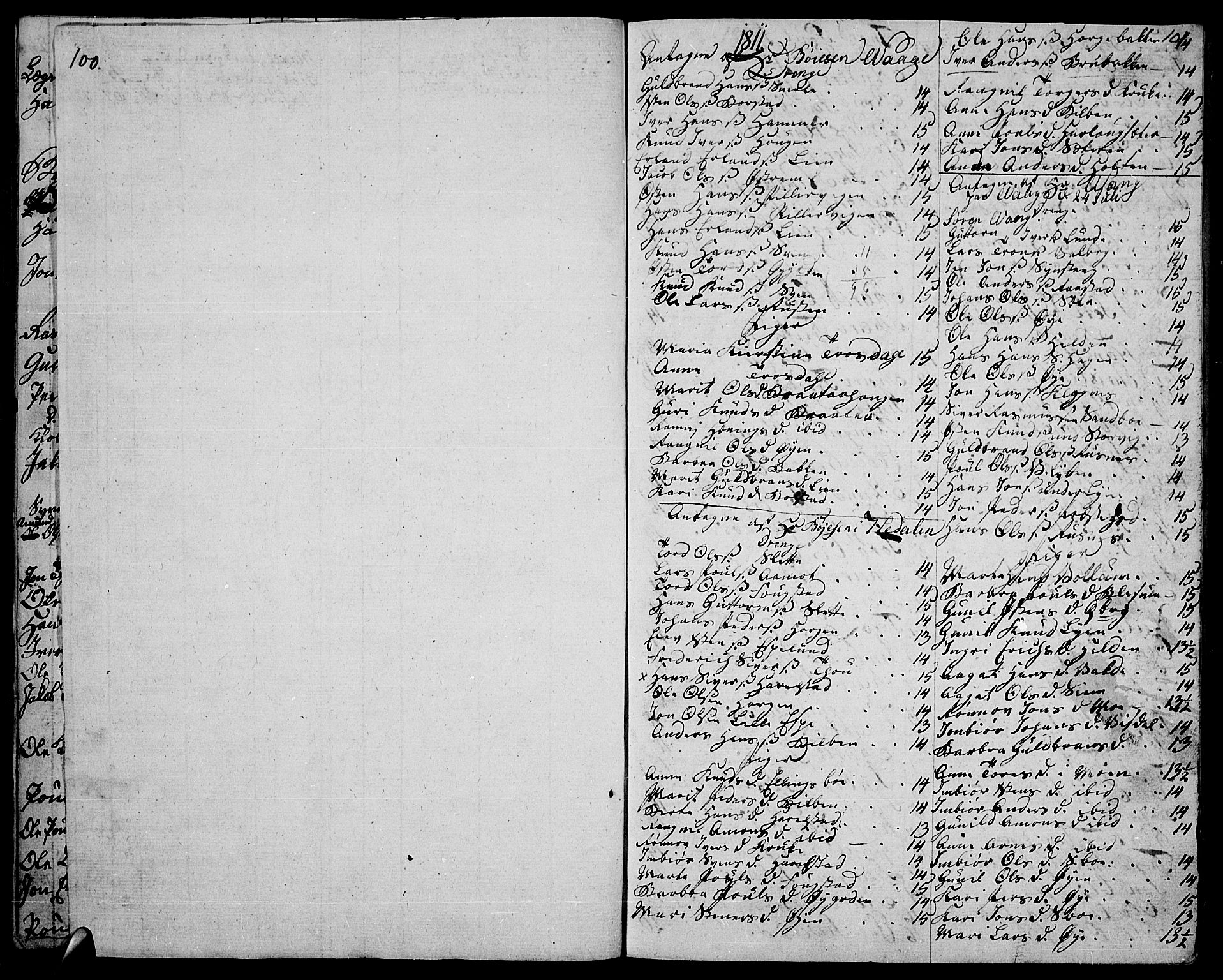Vågå prestekontor, SAH/PREST-076/H/Ha/Haa/L0002: Parish register (official) no. 2, 1810-1815, p. 100-101