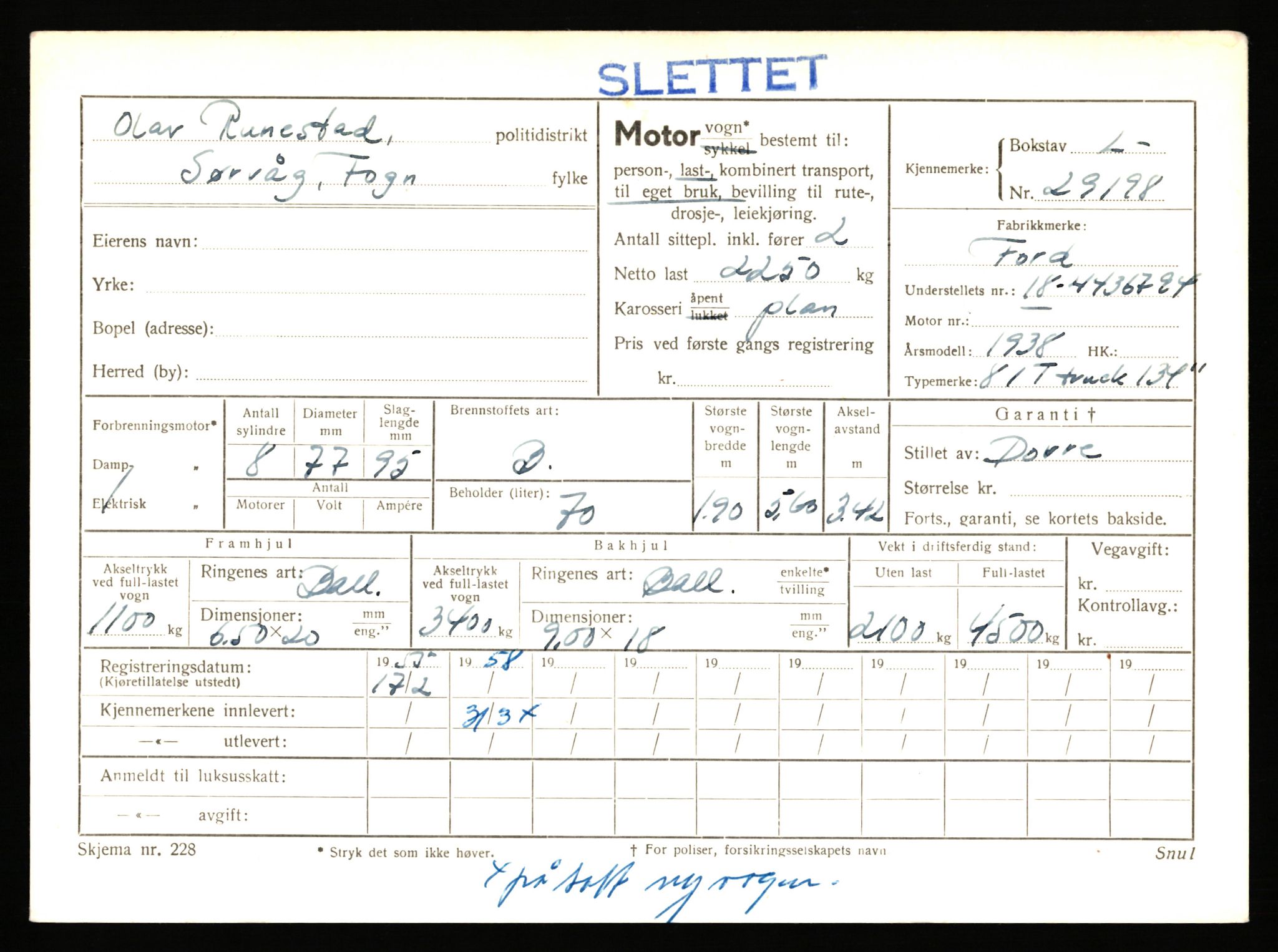 Stavanger trafikkstasjon, AV/SAST-A-101942/0/F/L0048: L-29100 - L-29899, 1930-1971, p. 245