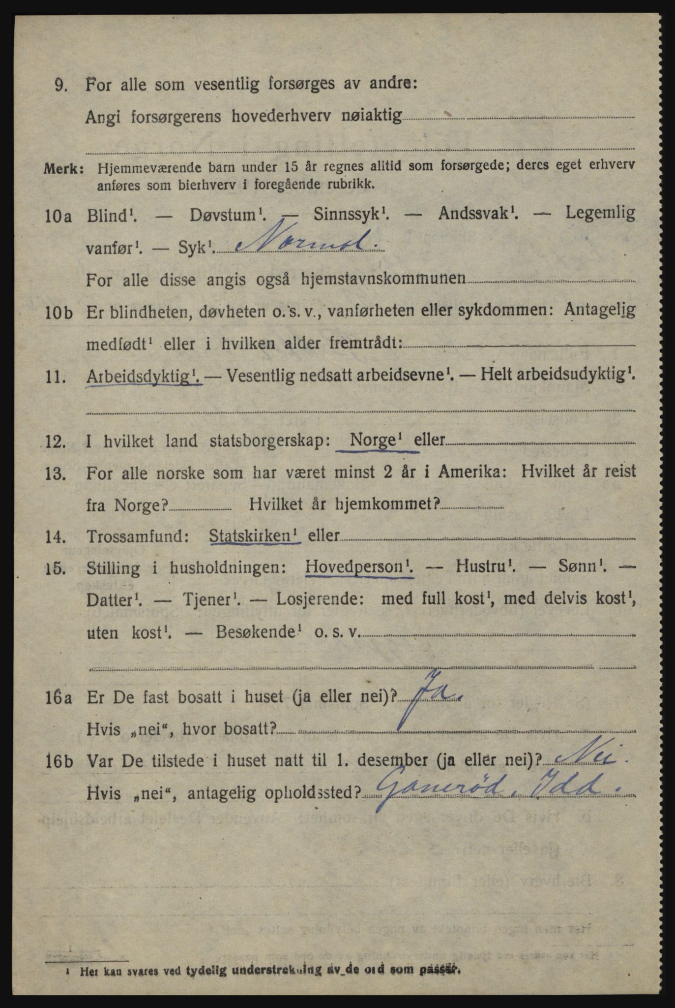 SAO, 1920 census for Berg, 1920, p. 11240