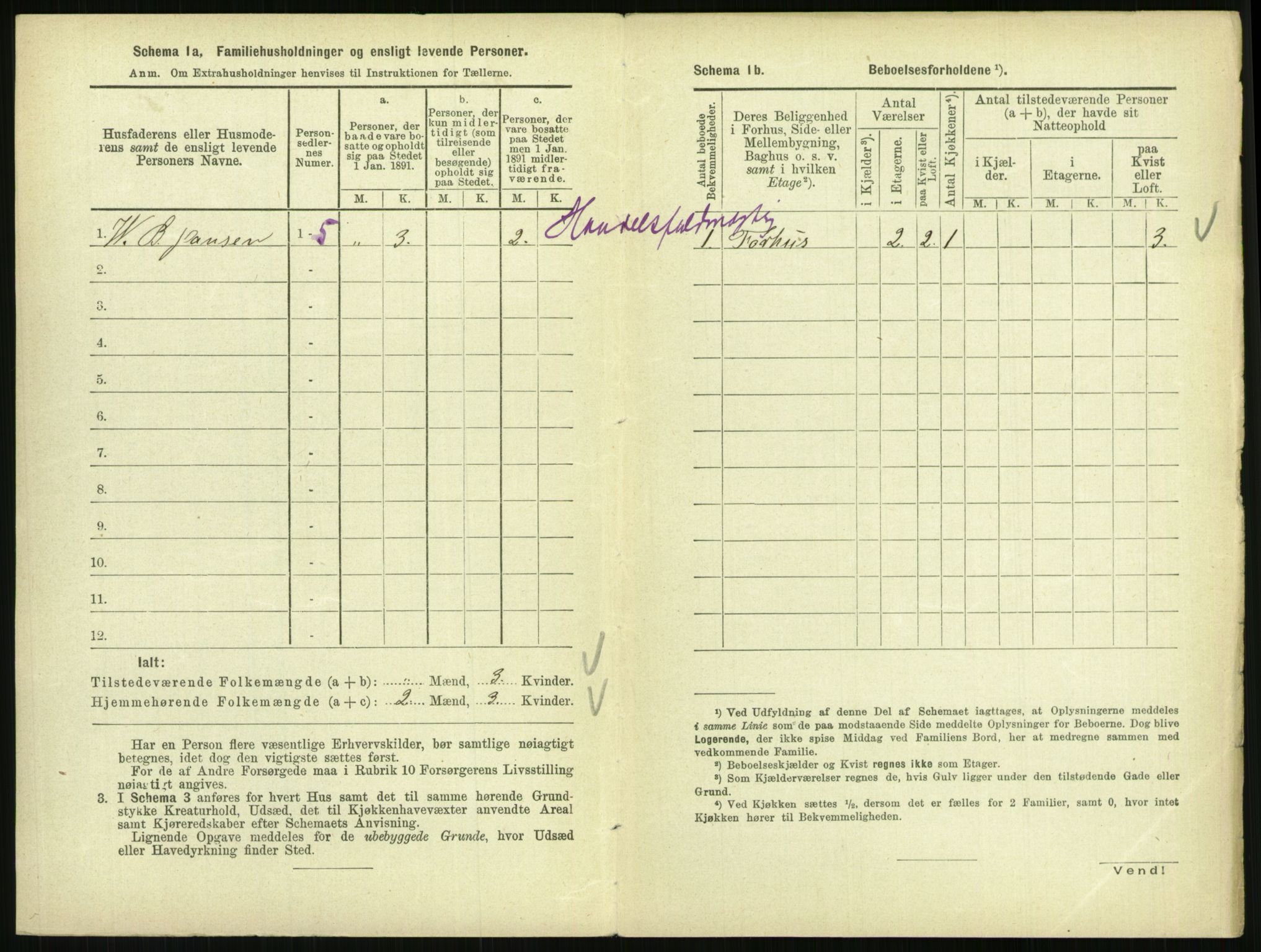 RA, 1891 census for 0801 Kragerø, 1891, p. 1659