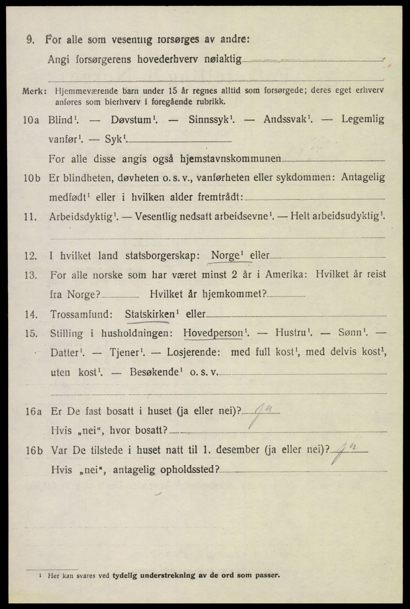 SAH, 1920 census for Stange, 1920, p. 15644