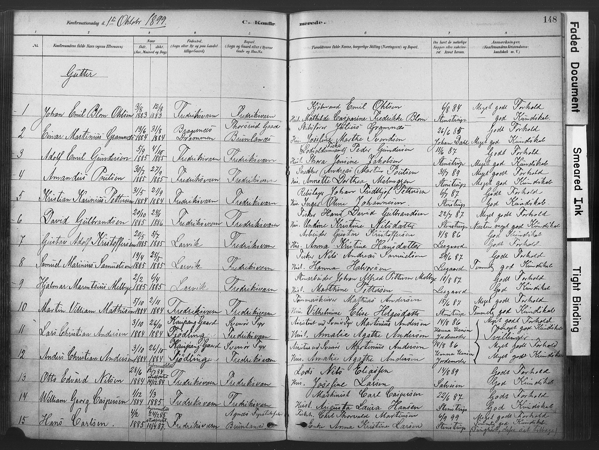 Stavern kirkebøker, SAKO/A-318/F/Fa/L0008: Parish register (official) no. 8, 1878-1905, p. 148
