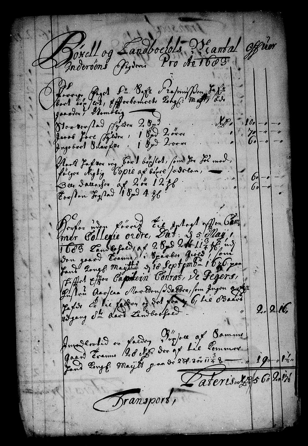 Rentekammeret inntil 1814, Reviderte regnskaper, Stiftamtstueregnskaper, Trondheim stiftamt og Nordland amt, RA/EA-6044/R/Rg/L0072: Trondheim stiftamt og Nordland amt, 1683