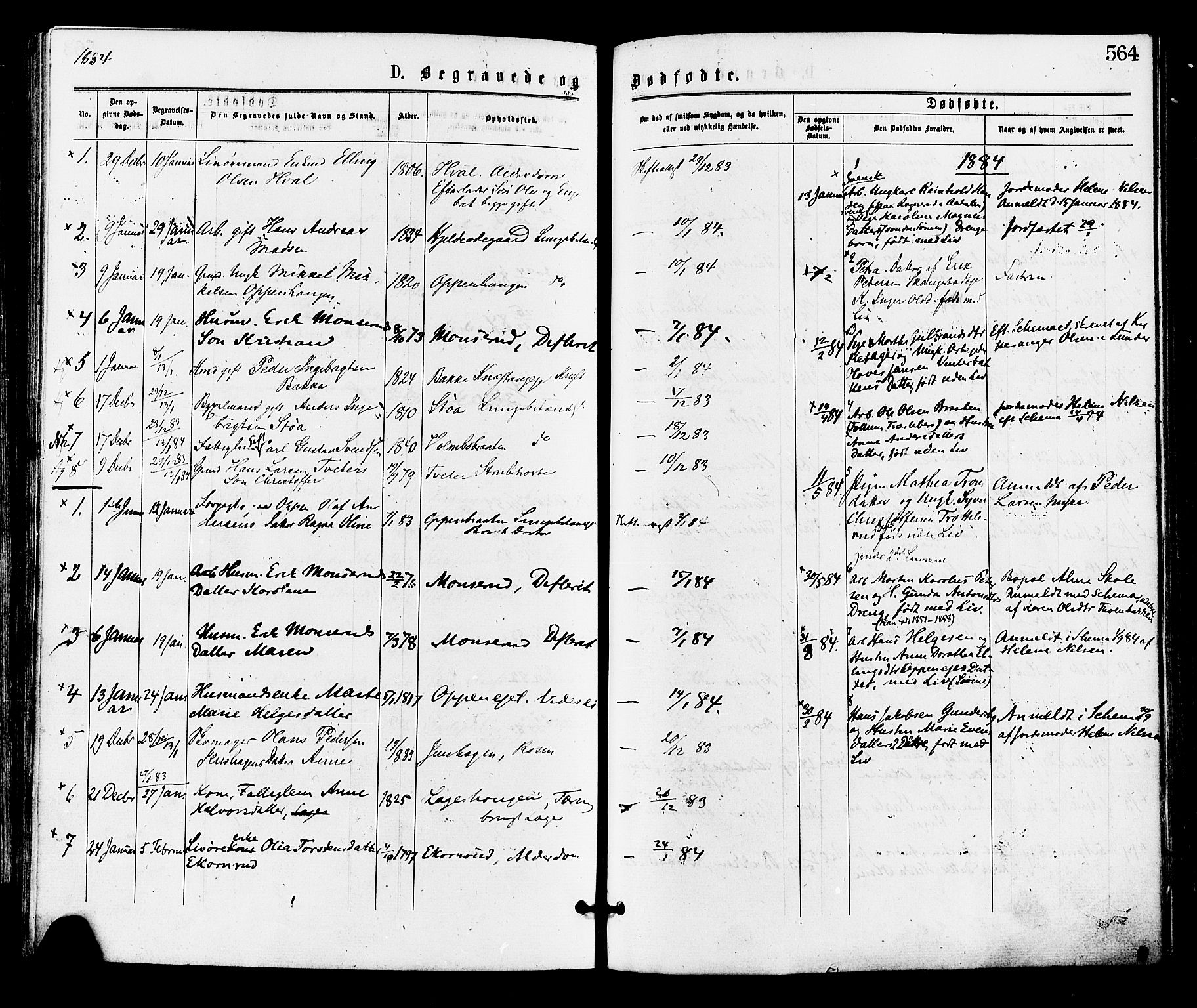 Norderhov kirkebøker, AV/SAKO-A-237/F/Fa/L0015: Parish register (official) no. 15, 1875-1884, p. 564