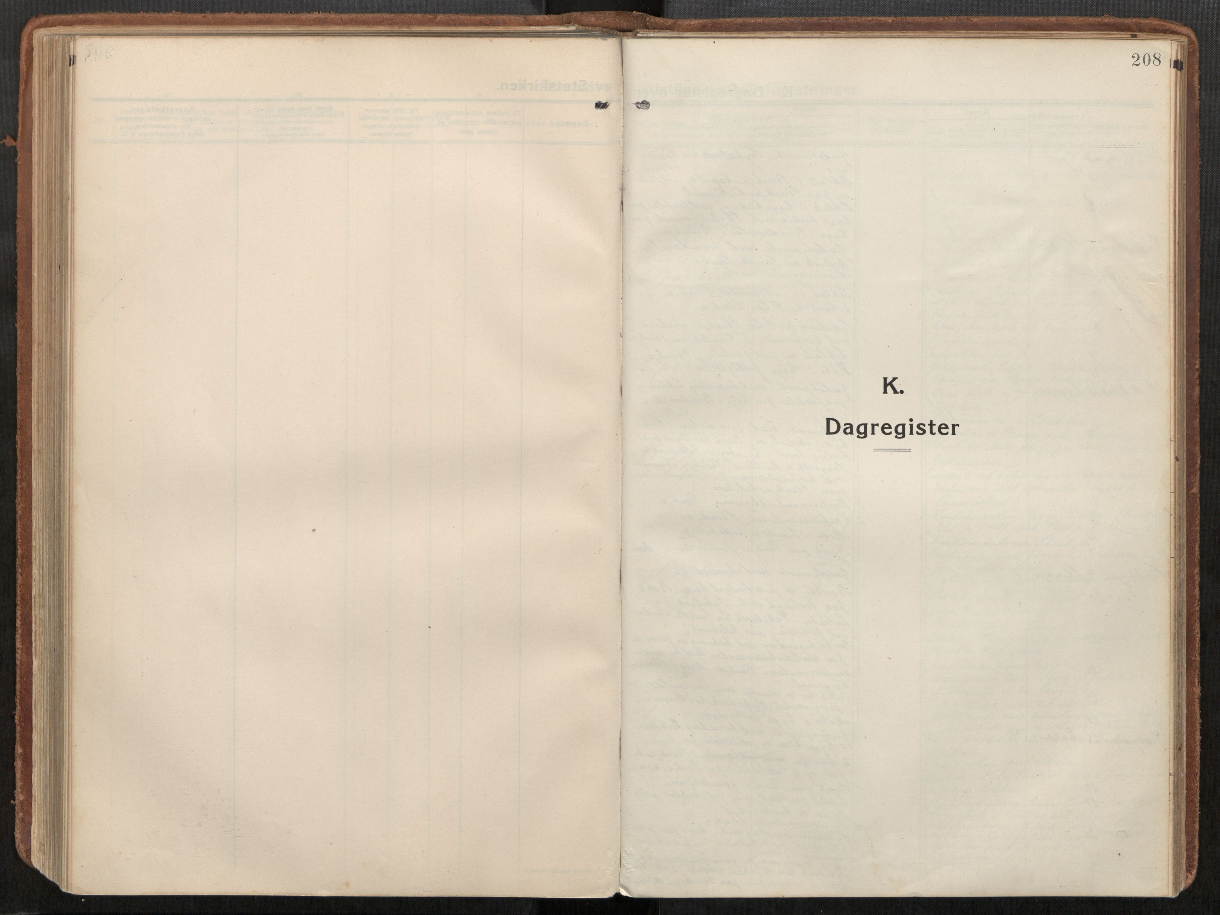 Steinkjer sokneprestkontor, SAT/A-1541/01/H/Ha/Haa/L0003: Parish register (official) no. 3, 1913-1922, p. 208