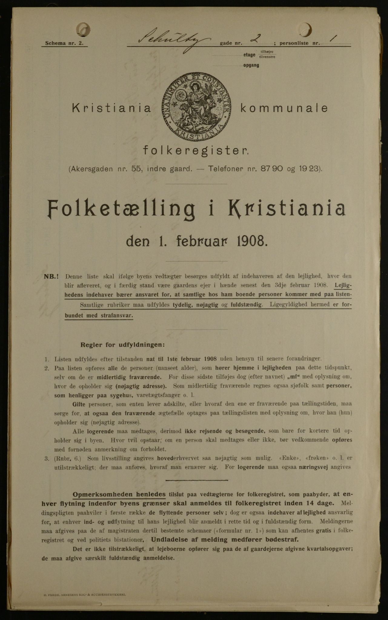 OBA, Municipal Census 1908 for Kristiania, 1908, p. 81532