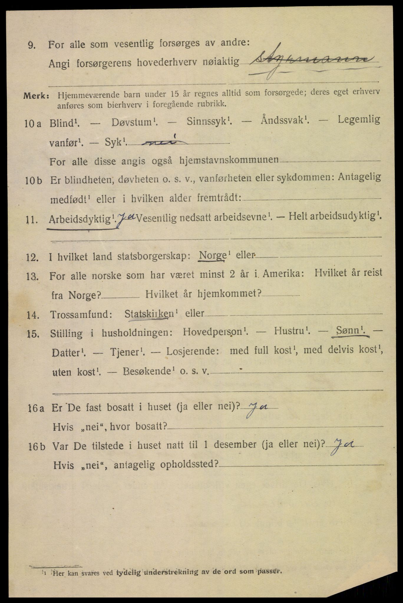 SAK, 1920 census for Tvedestrand, 1920, p. 1690