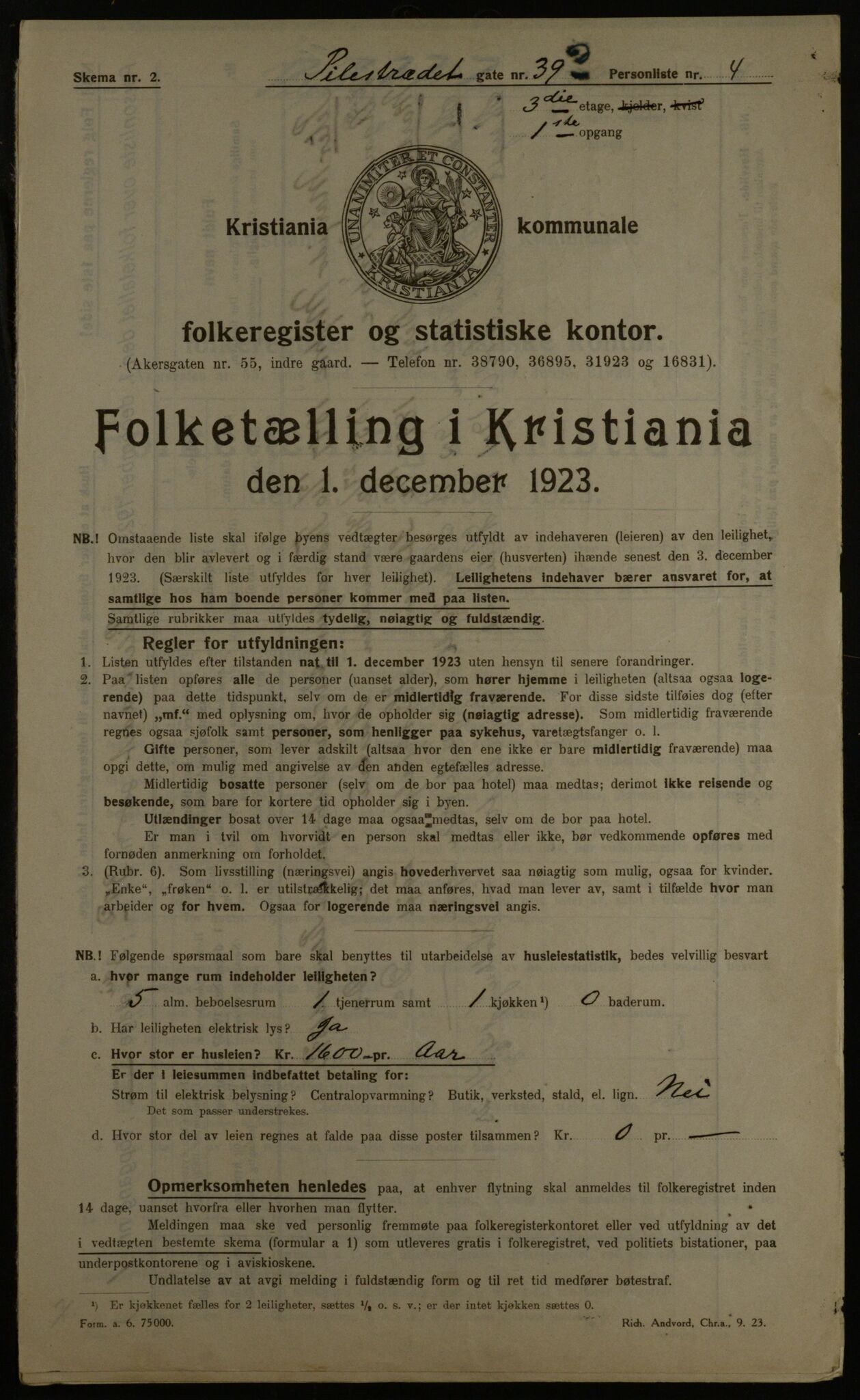 OBA, Municipal Census 1923 for Kristiania, 1923, p. 87403